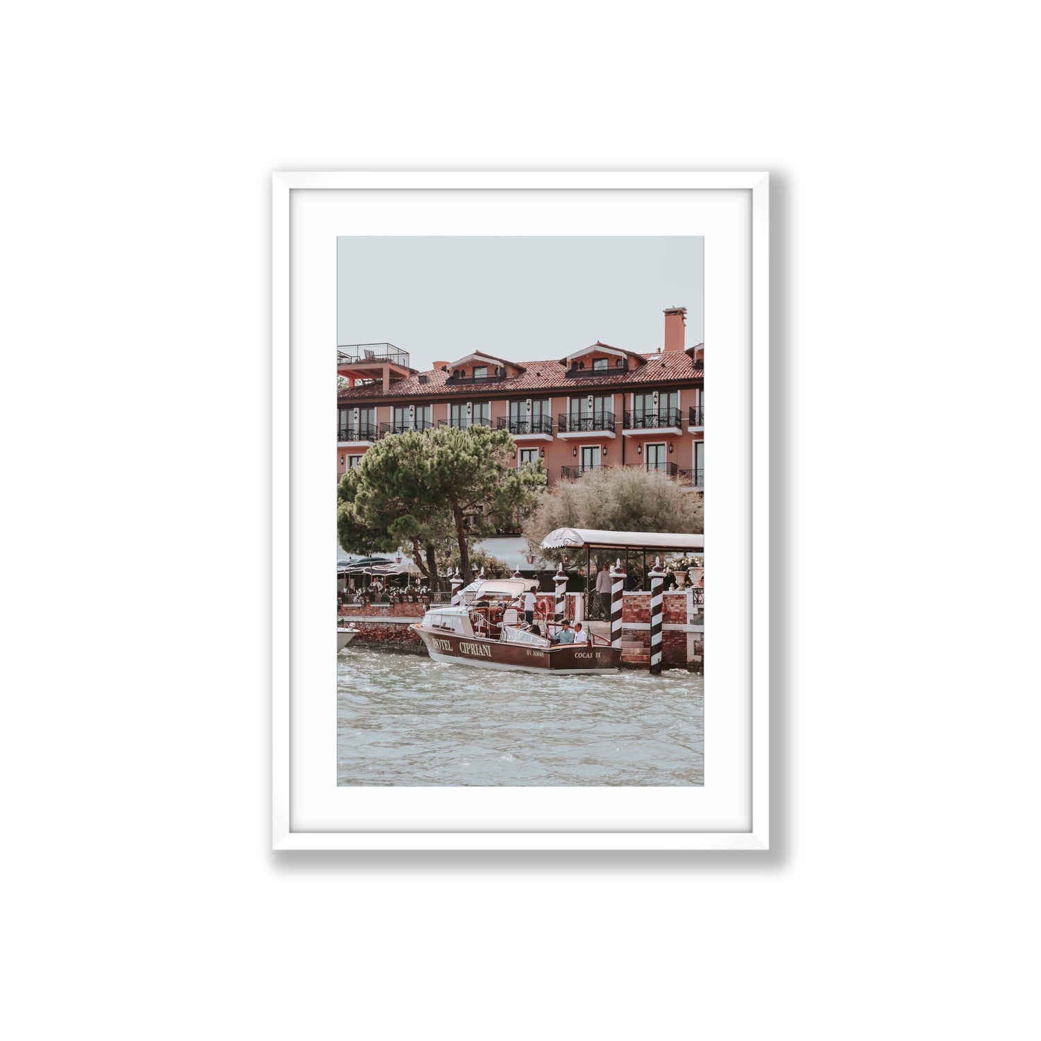 Cocai II Venice Italian wall art Large fine art print in white frame with matboard