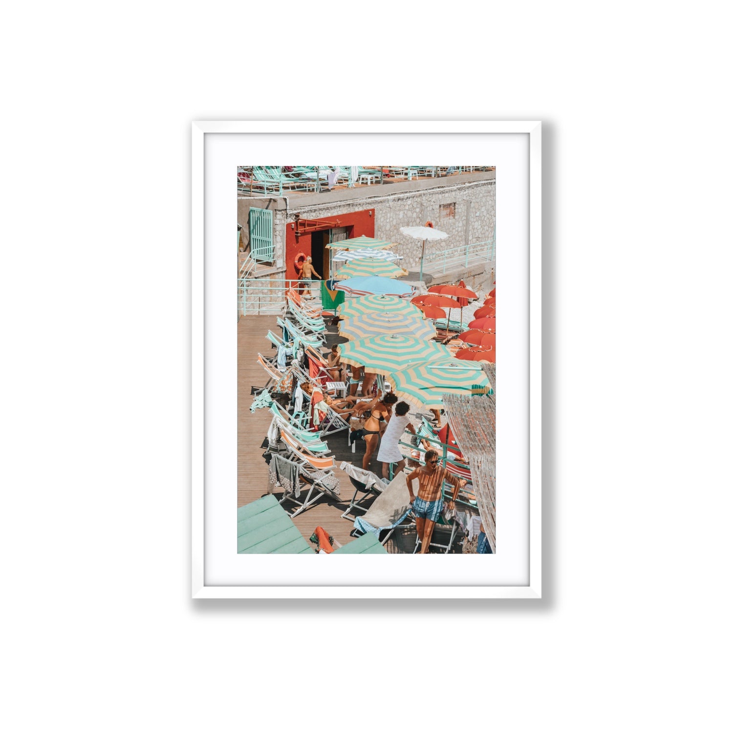 Colourful Canopy fine art print, Capri, Italy, Large, White Frame · Matboard, Fine Art Print