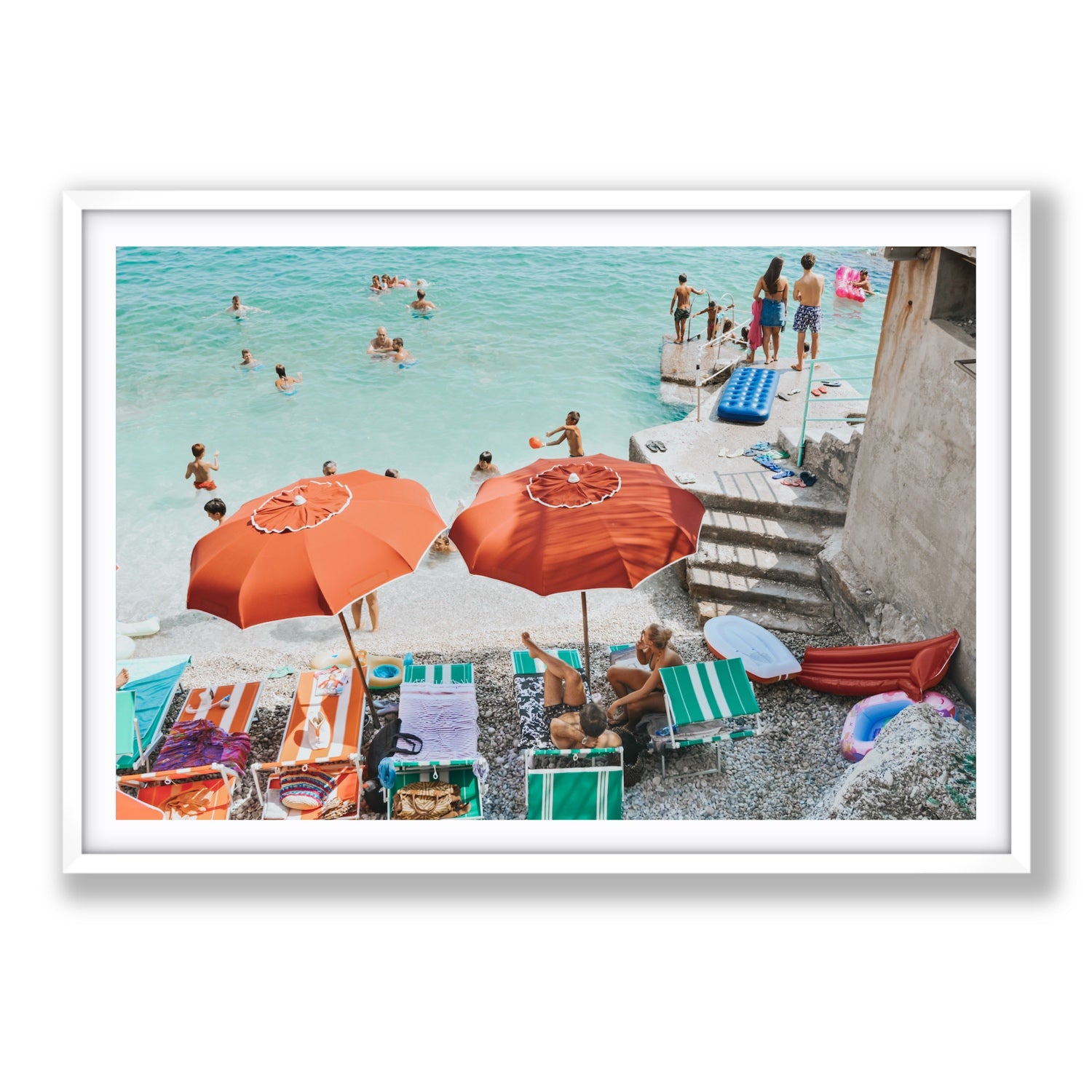 Water Wonderland fine art print, Capri, Italy, Statement, White Frame · Matboard, Fine Art Print
