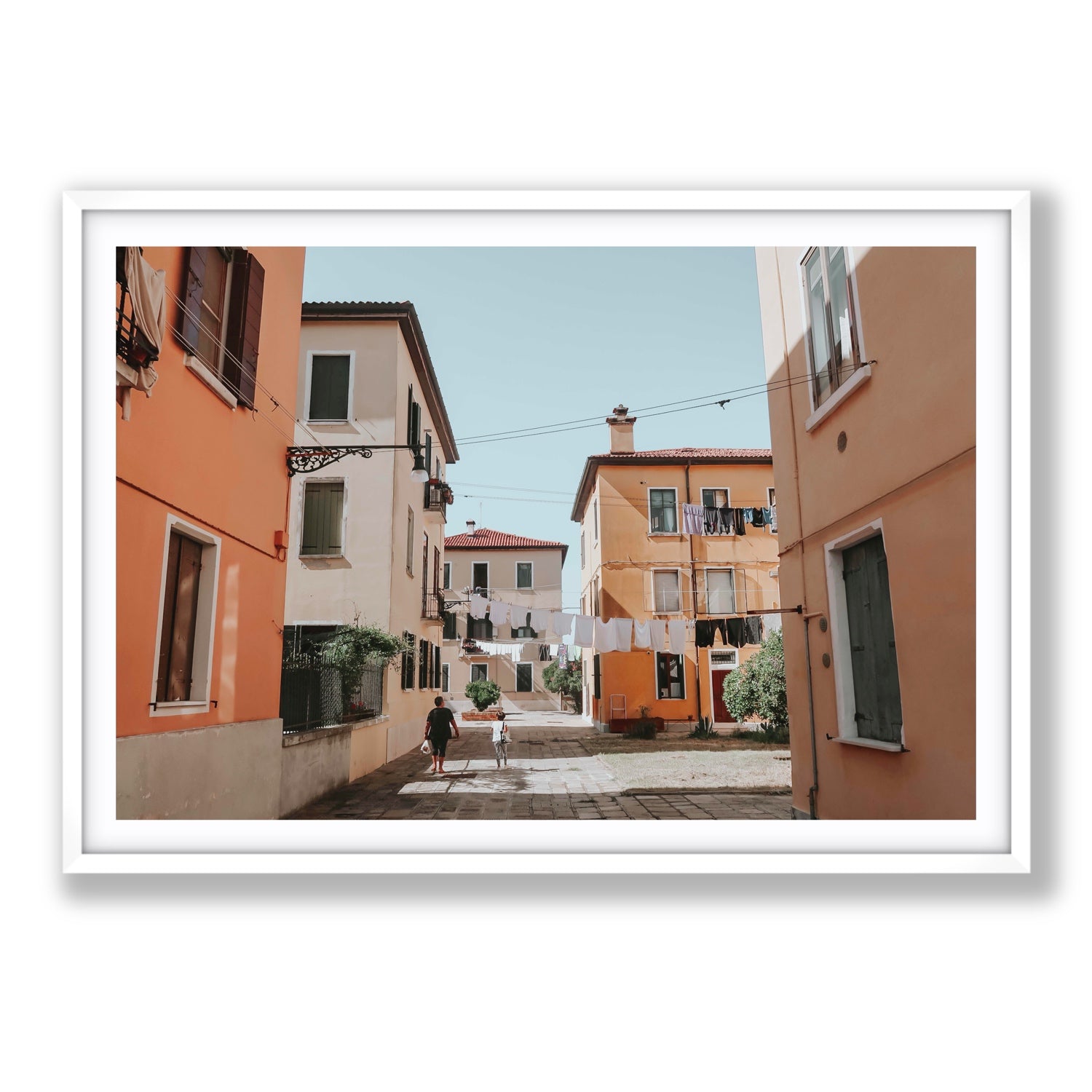 Giorgia Boscolo Venice Italian wall art Statement fine art print in white frame with matboard