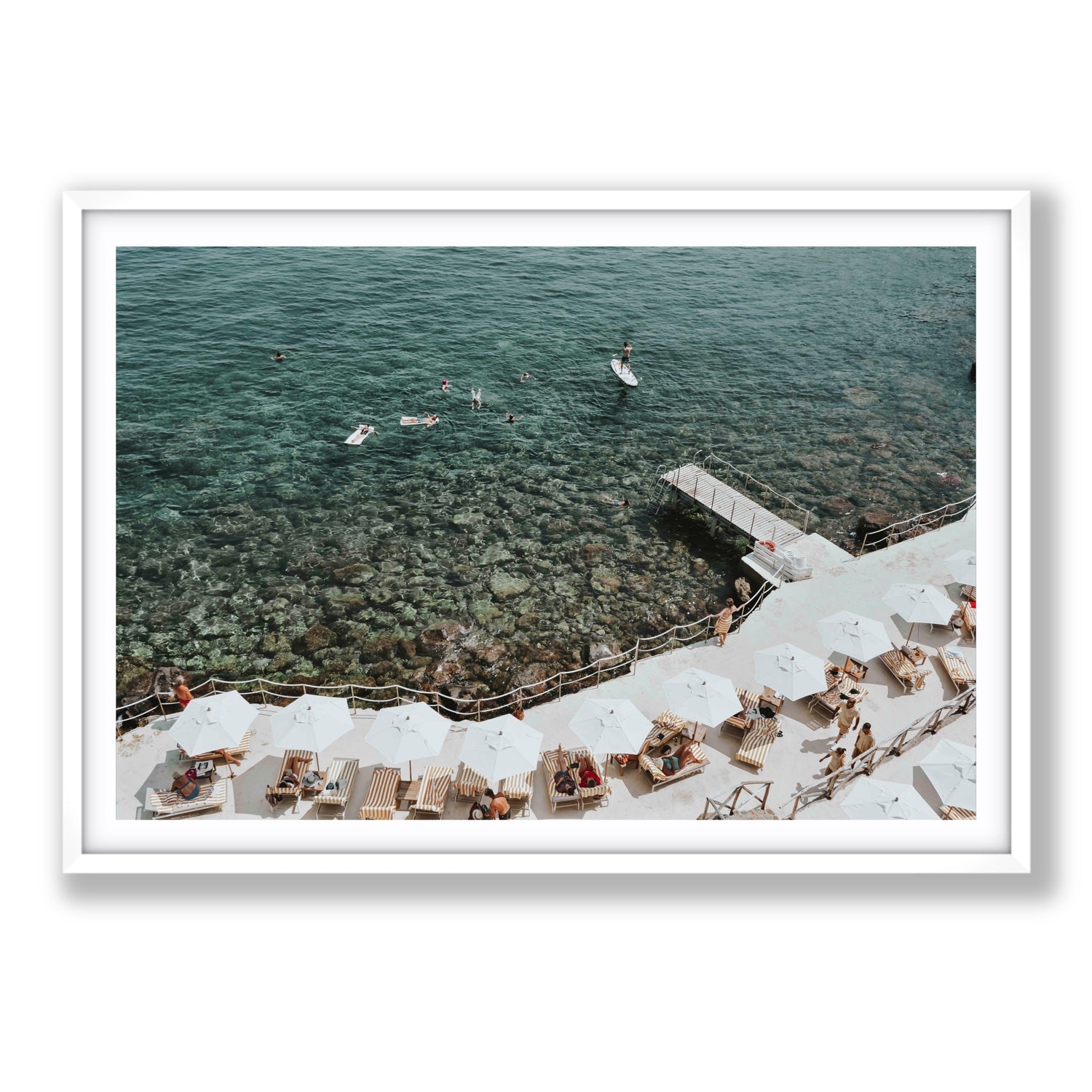 Our Tuscan Dream Tuscany Italian wall art Statement fine art print in white frame with matboard
