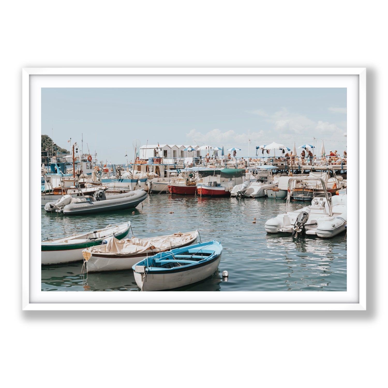 Antico Porto fine art print, Sorrento, Italy, Statement, White Frame · Matboard, Fine Art Print