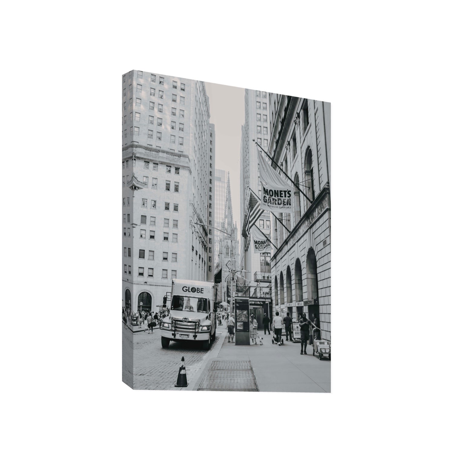 Metropolitan Monotone New York NYC Black & White wall art Gallery stretched canvas print