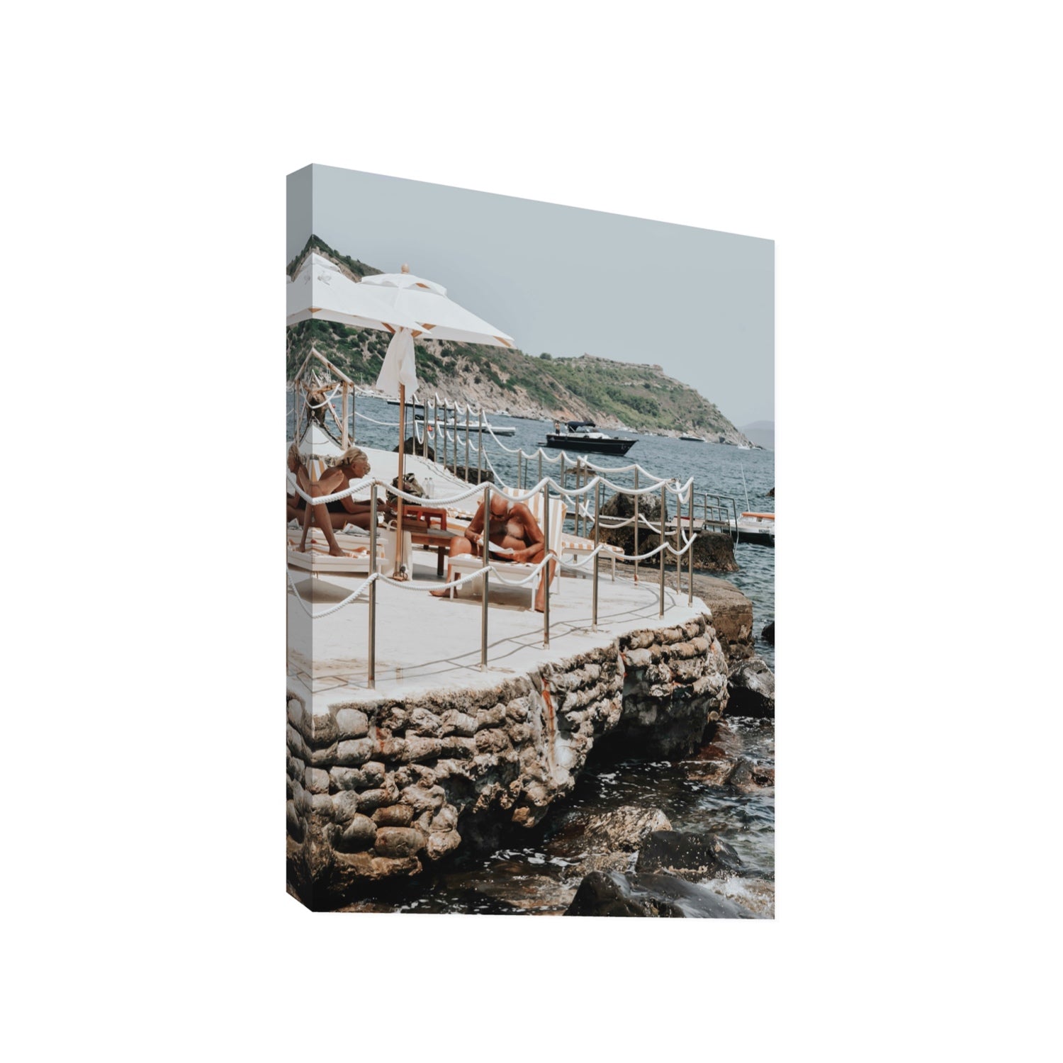 Nonno e Nonna Tuscany coastal Italian wall art Gallery stretched canvas print