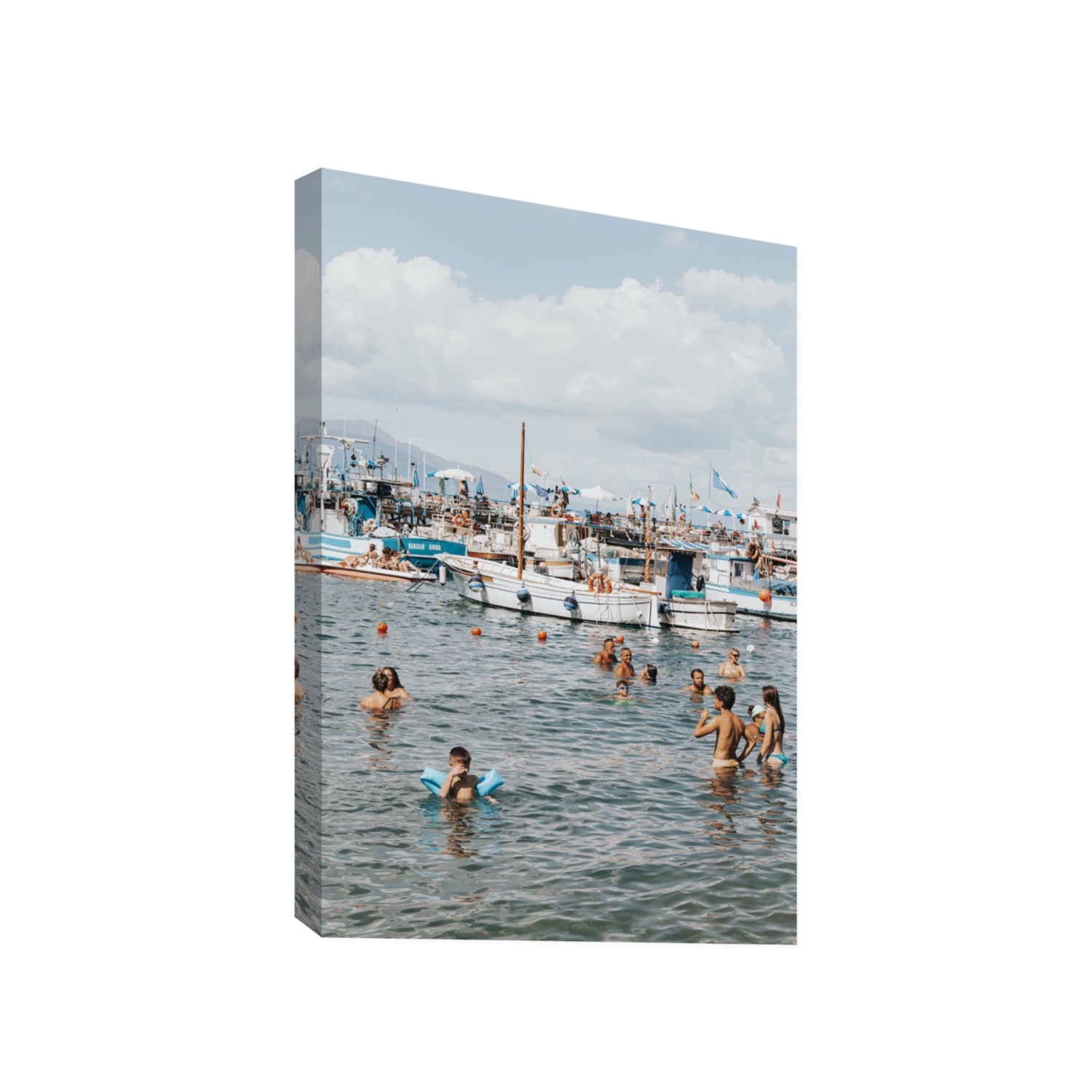 Vacanze Italiane Sorrento Italian coastal wall art Gallery stretched canvas print