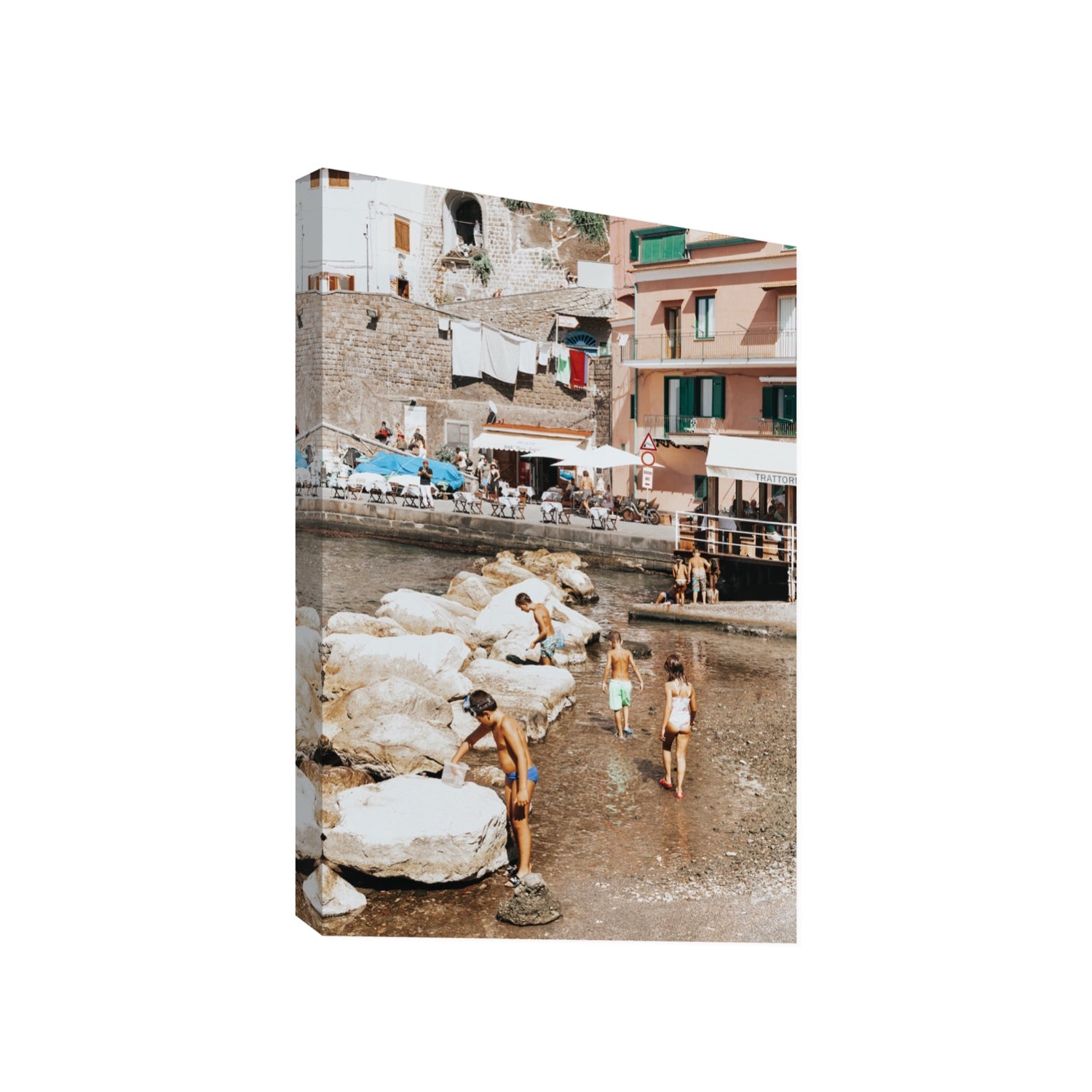 The Beachcombers Sorrento beach coastal wall art Gallery stretched canvas print