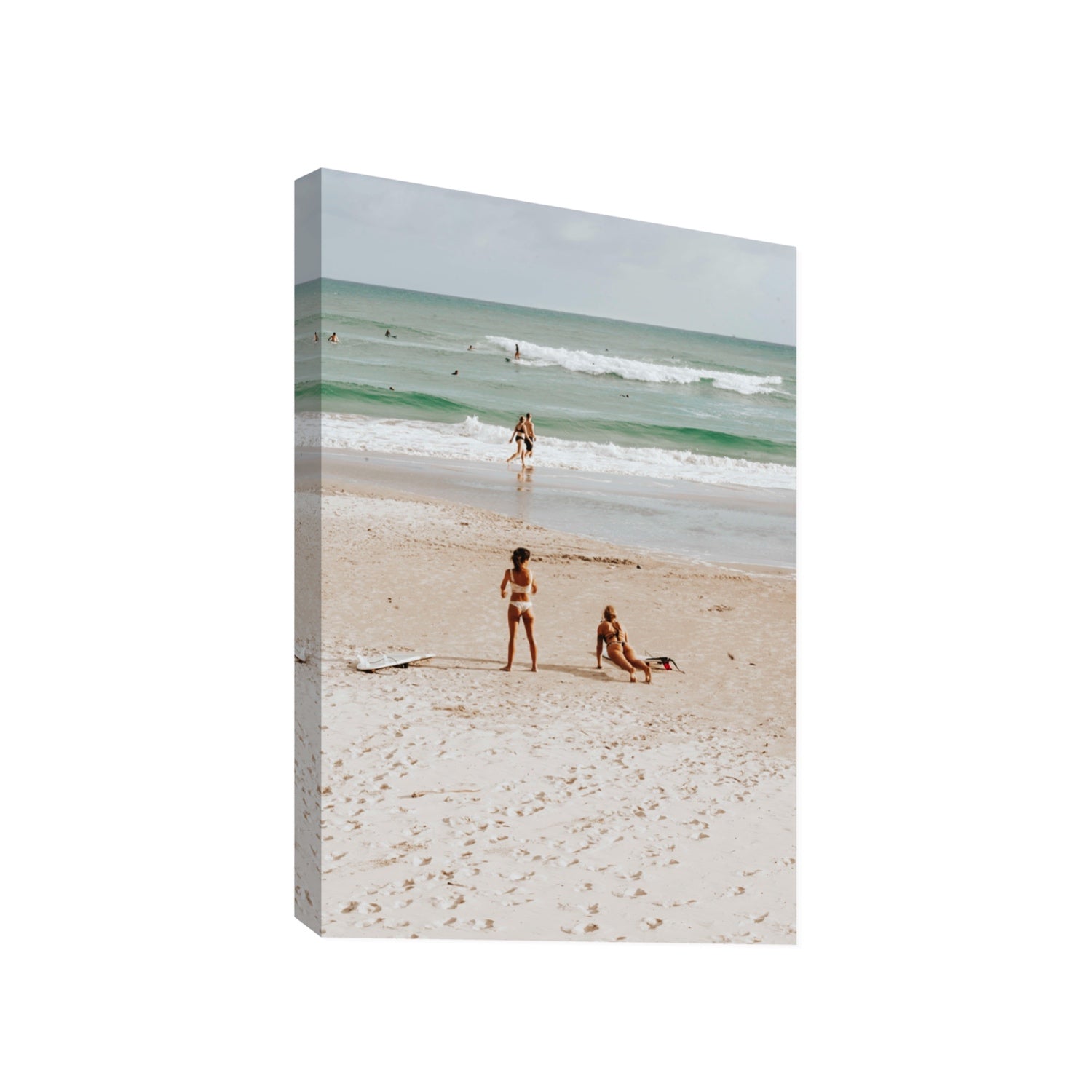 Gidget & Betty Byron Bay beach coastal wall art Gallery stretched canvas print