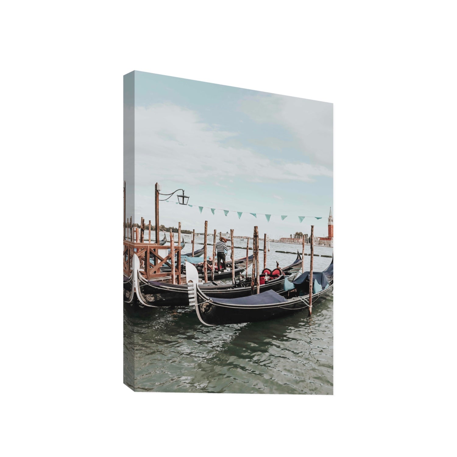The Gondolier Venice Gondola Italian wall art Gallery stretched canvas print