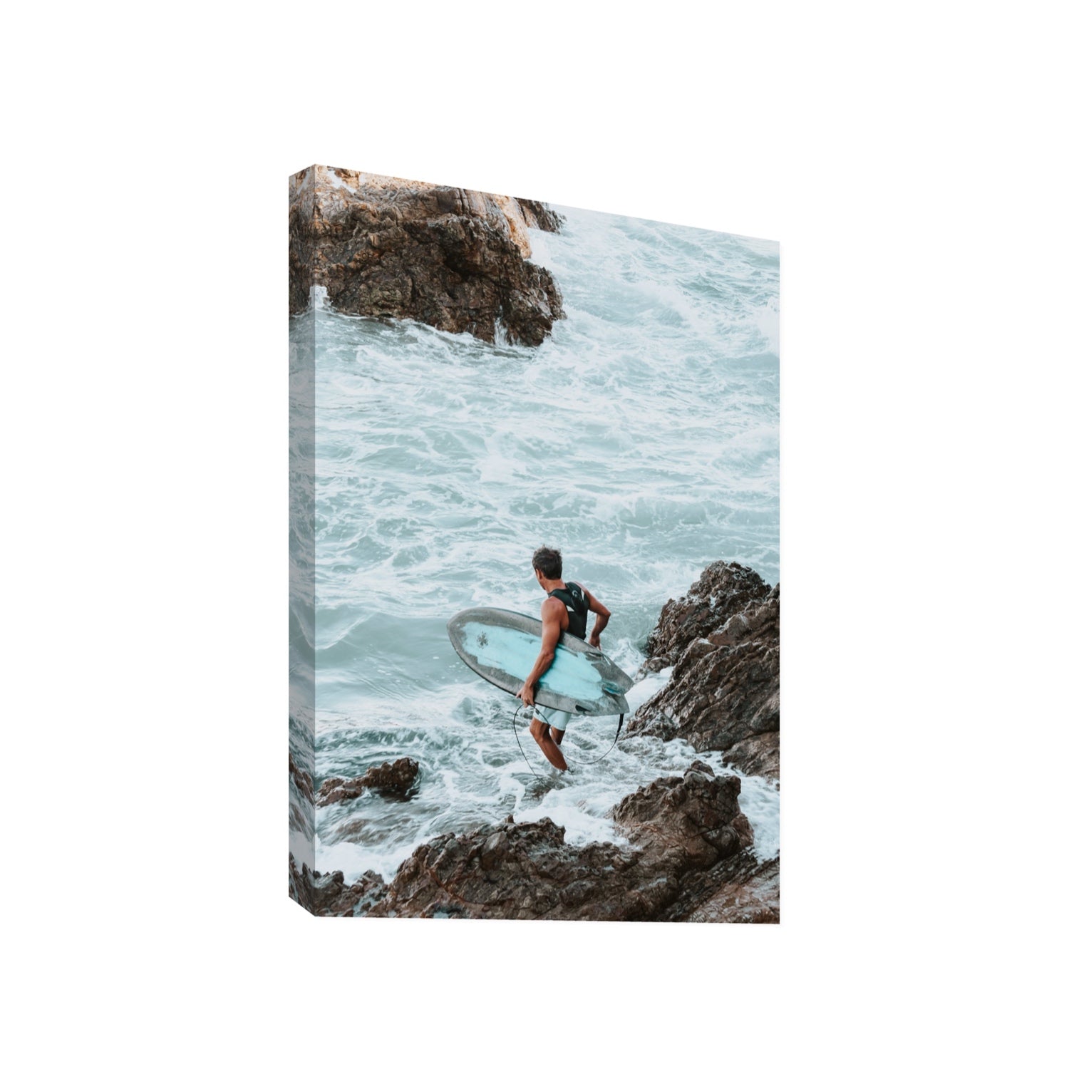 Into The Soup Byron Bay Surf coastal wall art Gallery stretched canvas print