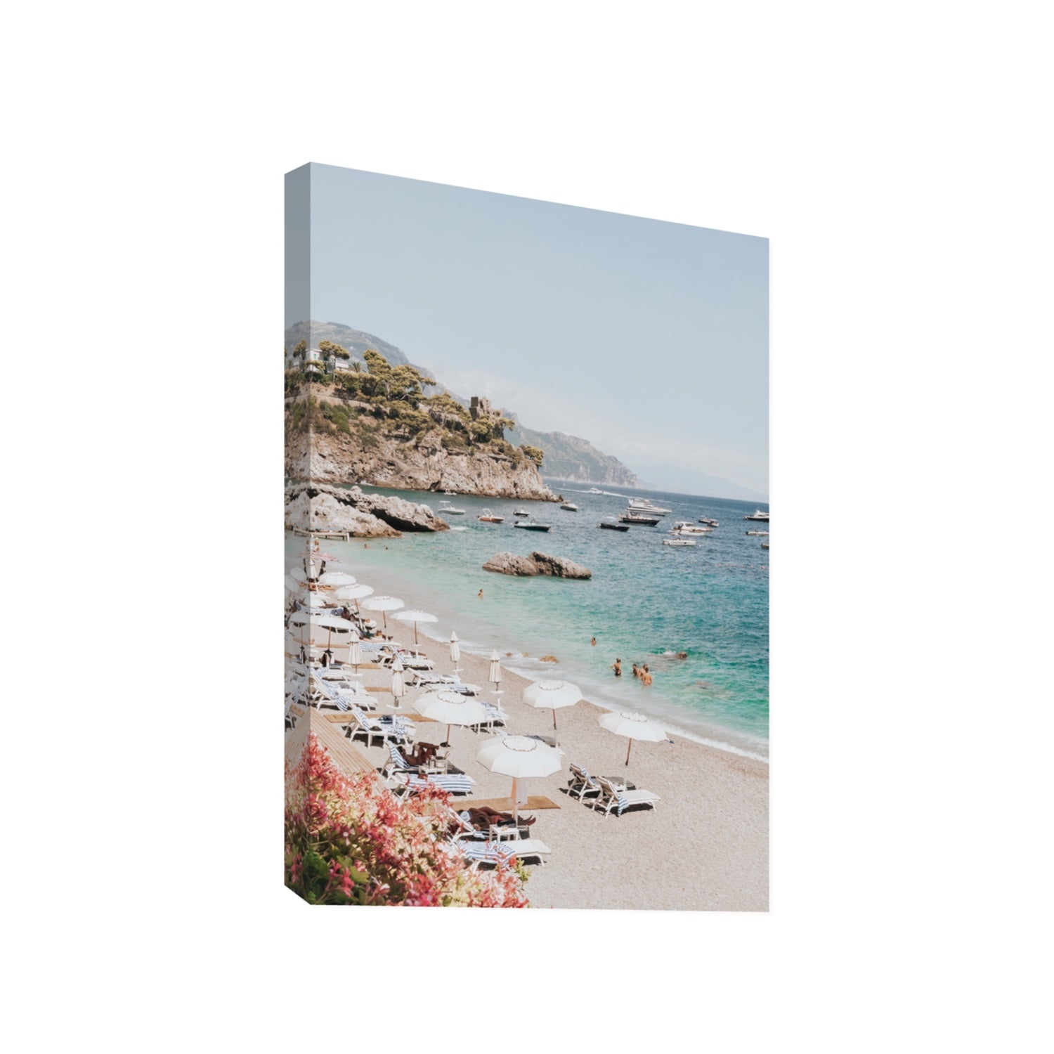 Seaview Refuge Amalfi coastal wall art gallery stretched canvas print