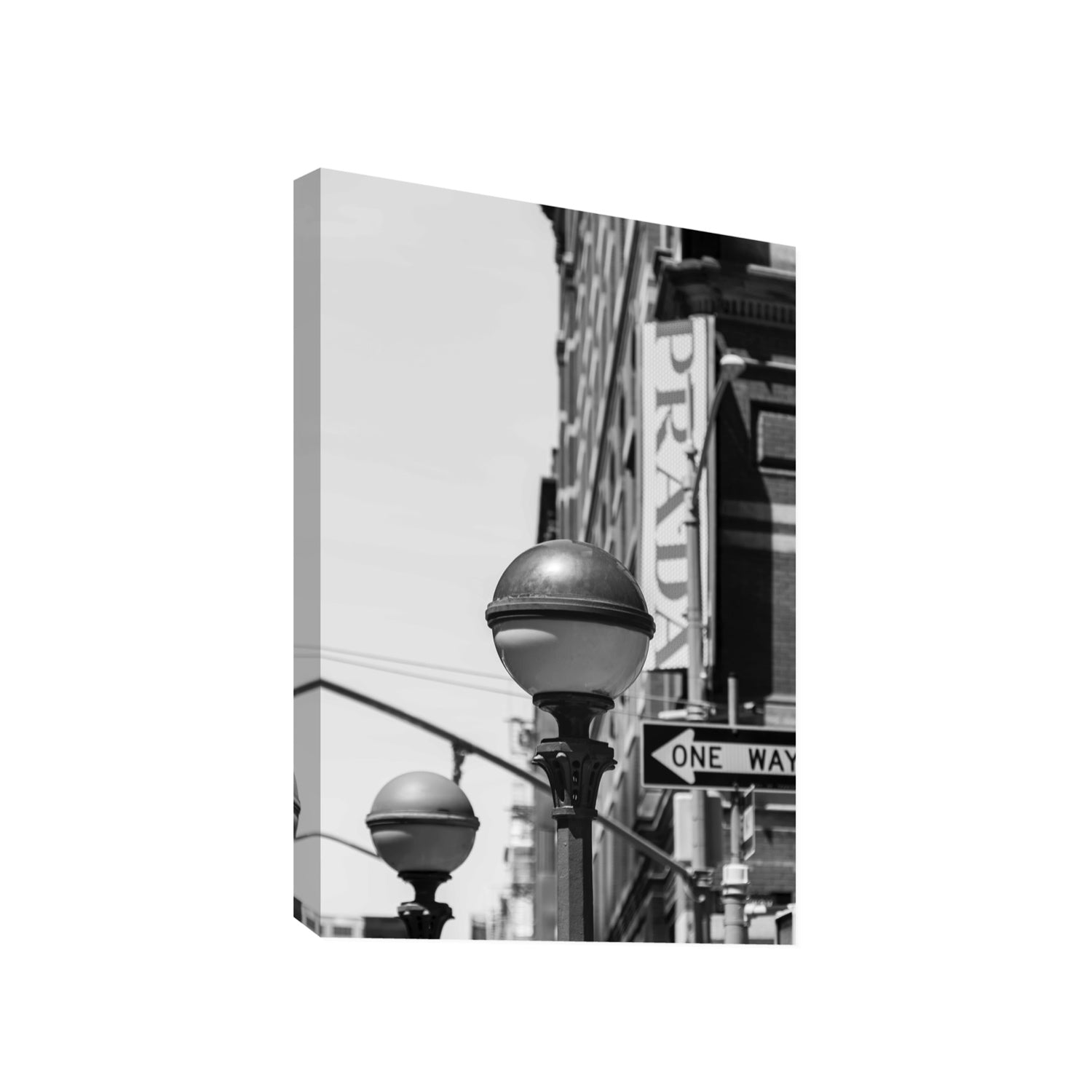 Subway Style New York NYC Black & White wall art Gallery stretched canvas print