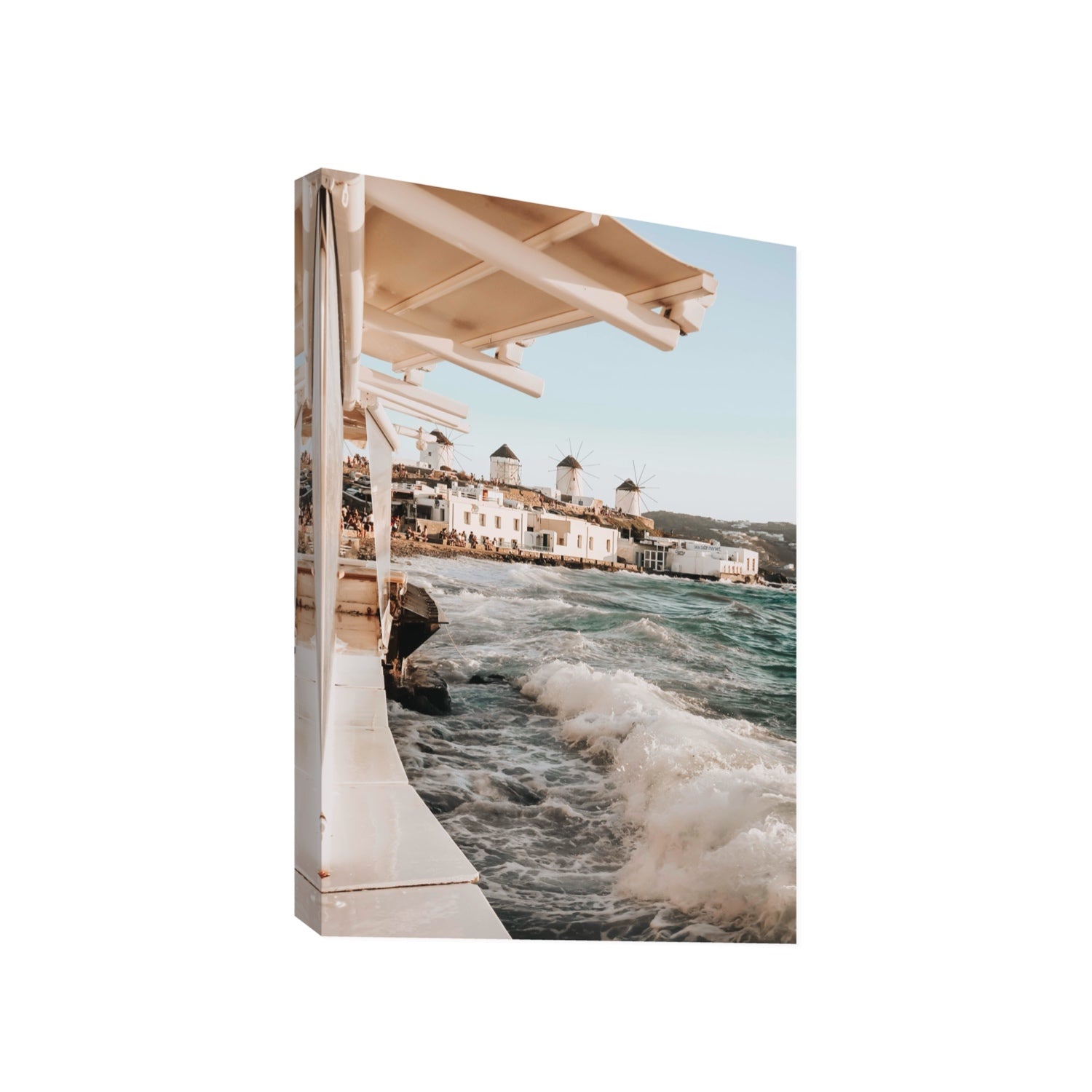 Windmills Mykonos Greek island wall art Gallery stretched canvas print