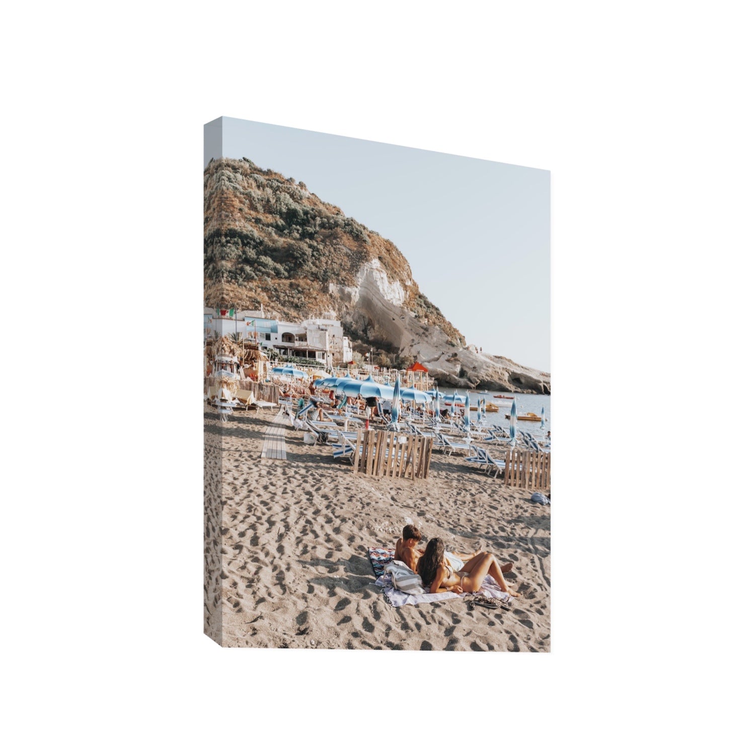 Beach Buddies fine art print, Ischia, Italy, Gallery, Stretched Canvas