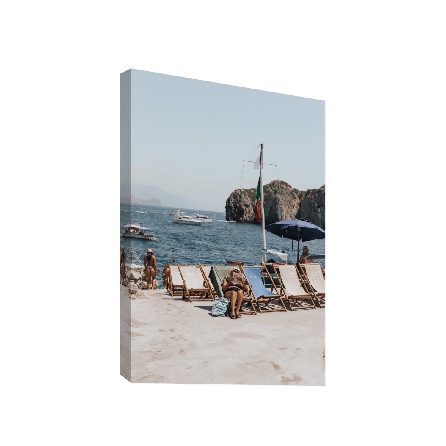 Vintage Sun Goddess fine art print, Capri, Italy, Gallery, Stretched Canvas