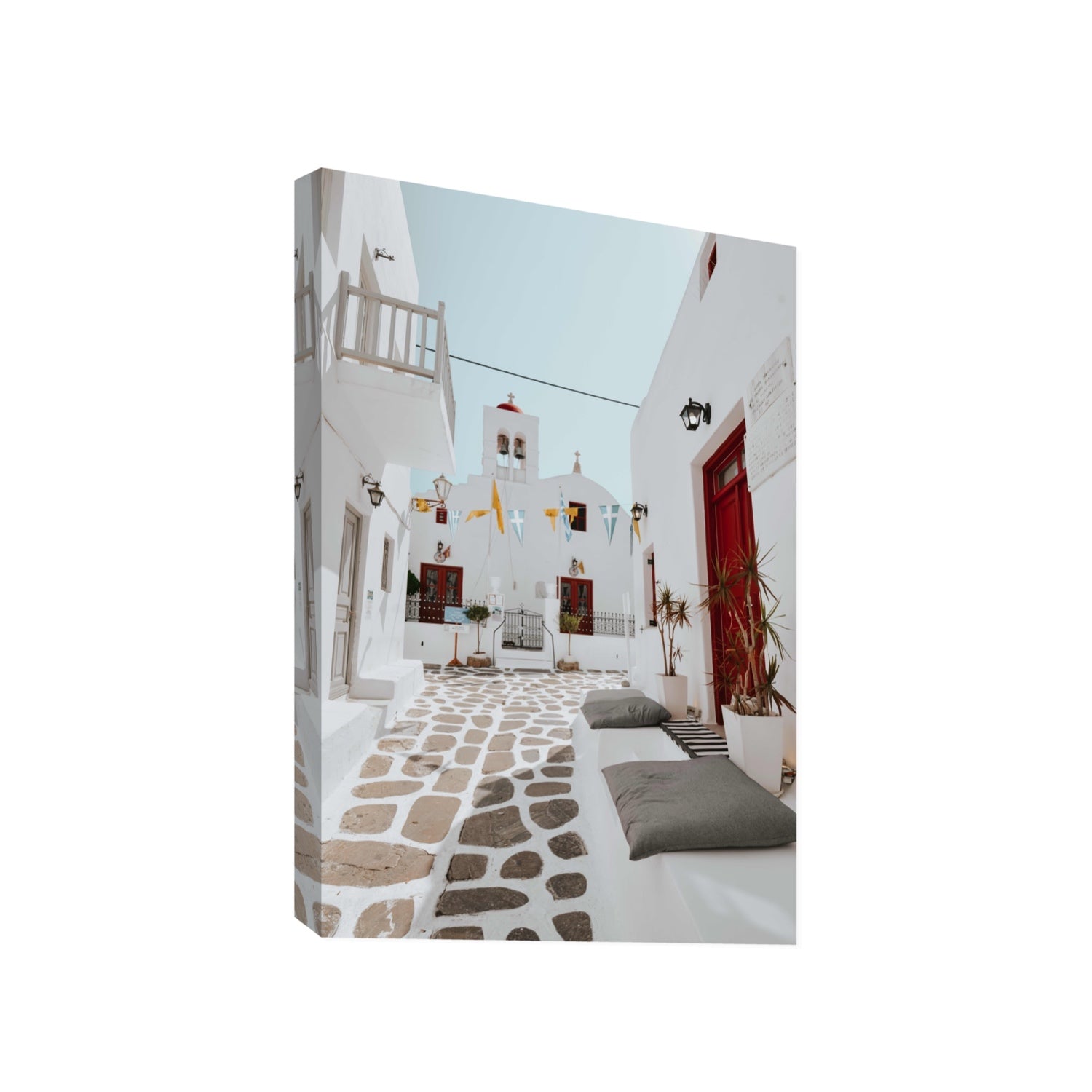 Cycladic Charm fine art print, Mykonos, Greece, Gallery, Stretched Canvas