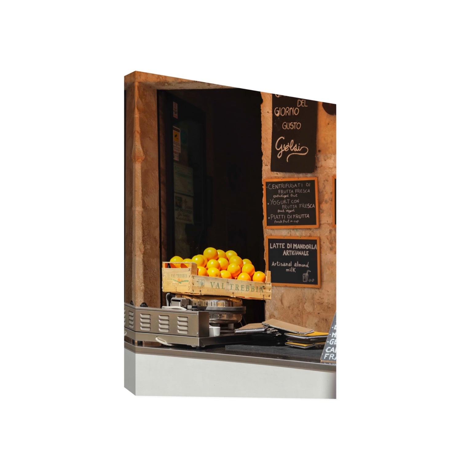 Luminous Citrus Puglia Ostuni Italian wall art Gallery stretched canvas print