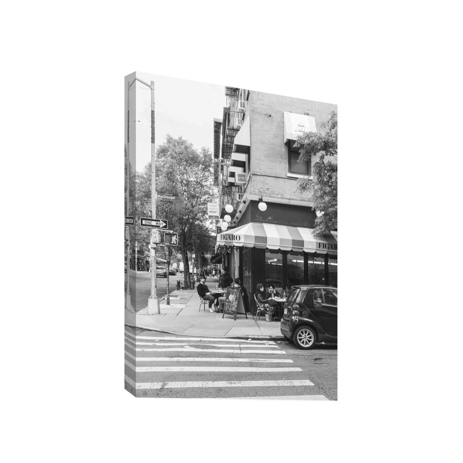 Figaro New York NYC Black & White wall art Gallery stretched canvas print