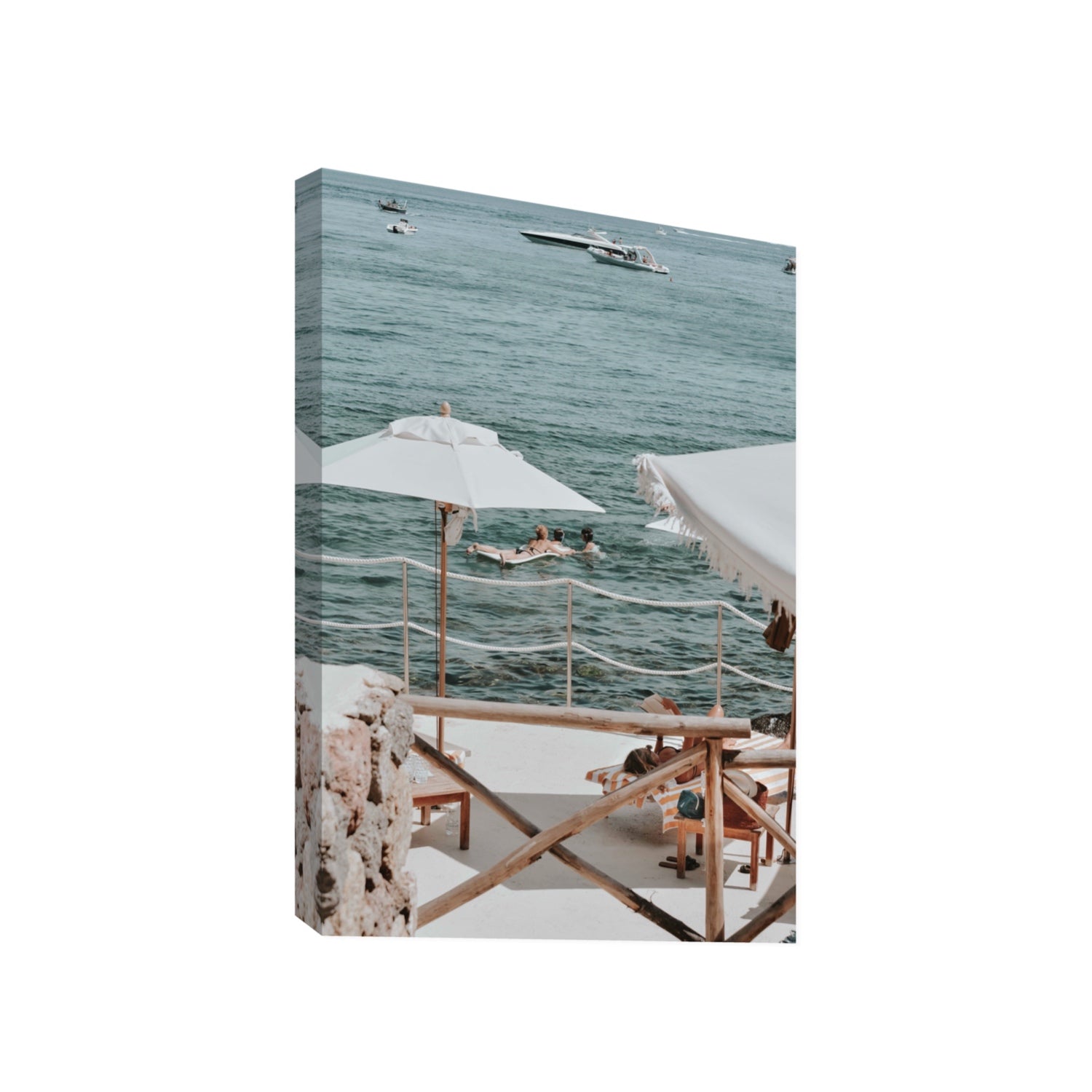 Hideaway Tuscany coastal Mediterranean wall art Gallery stretched canvas print