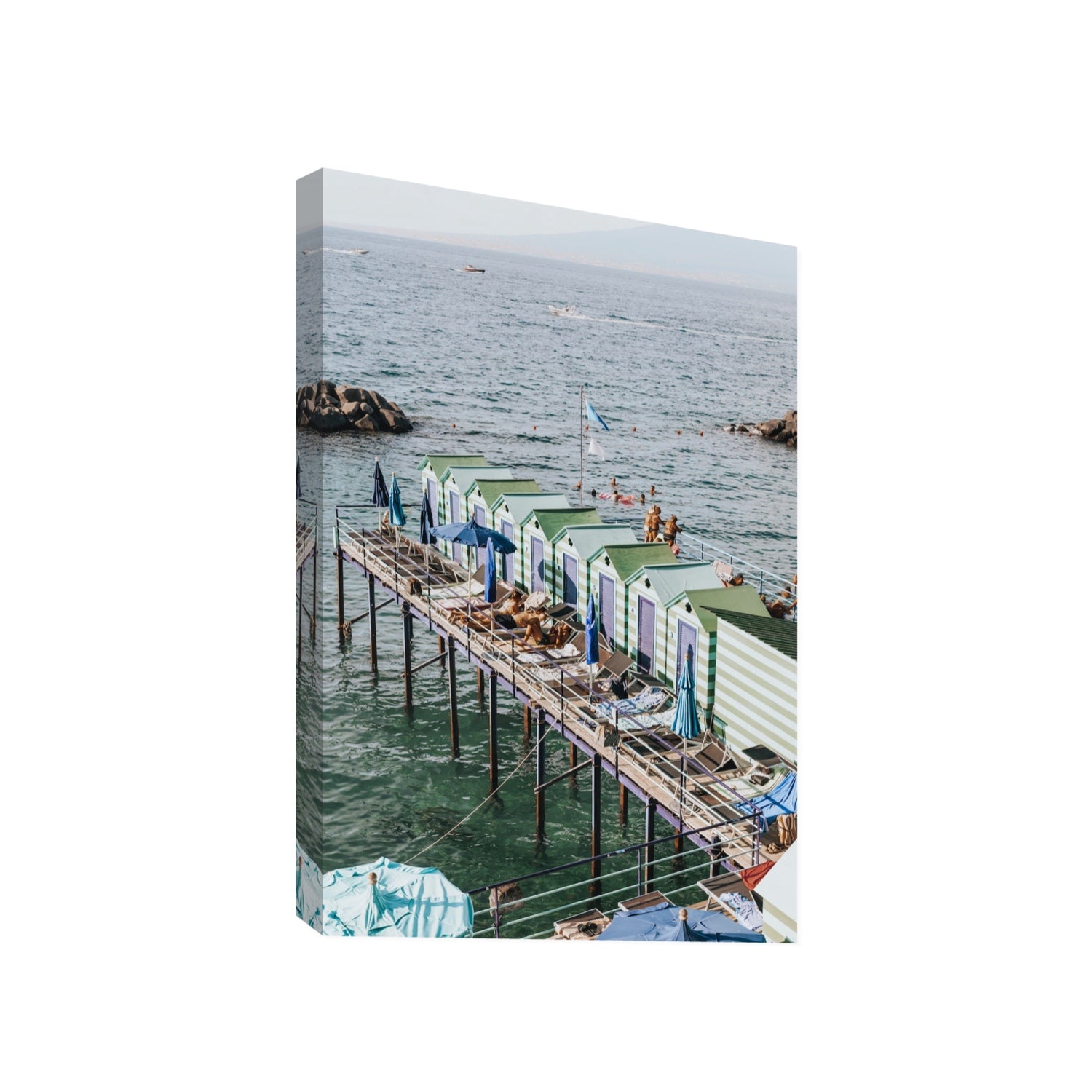 Cabine da Spiaggia fine art print, Sorrento, Italy, Gallery, Stretched Canvas