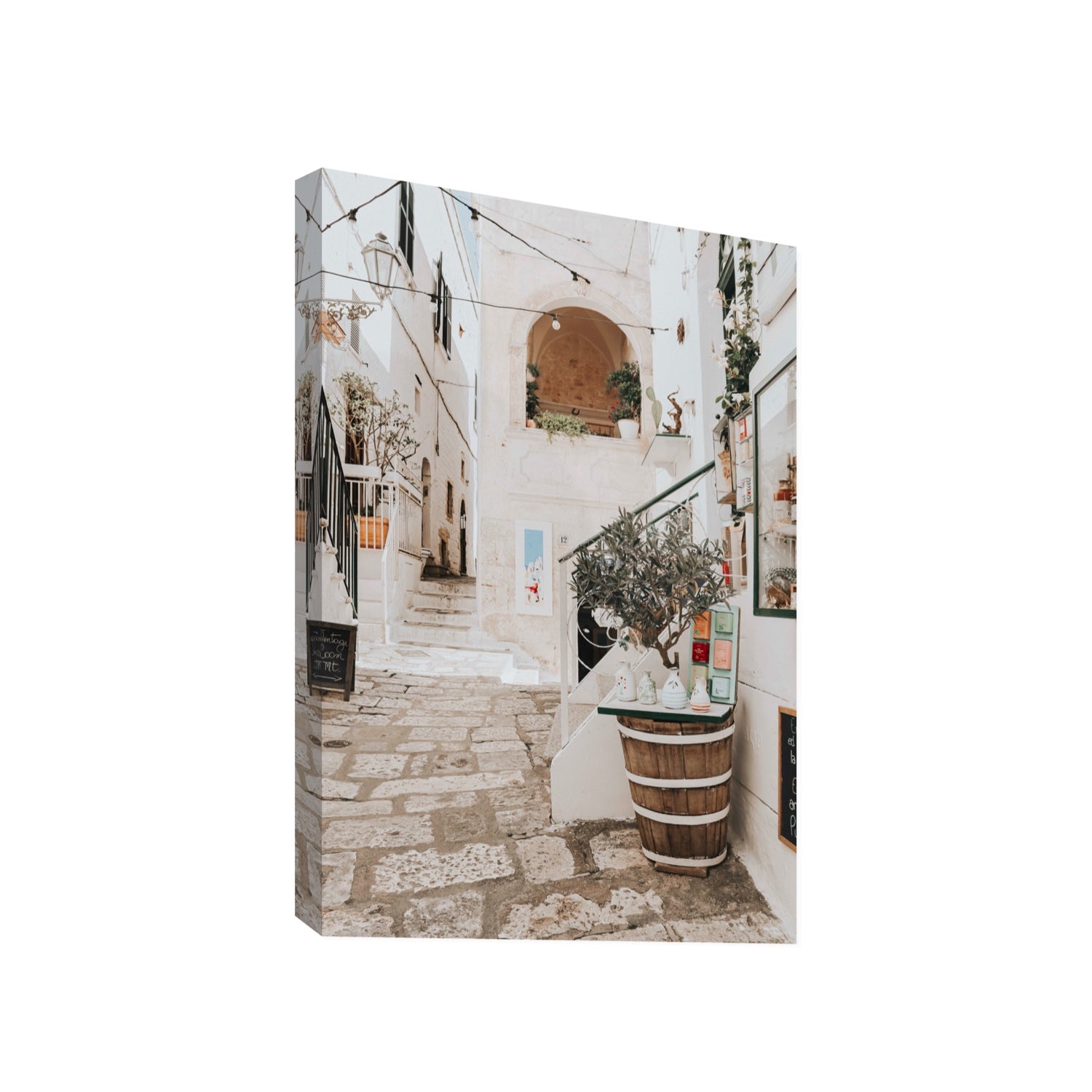 Olive Tree Lane Puglia Ostuni Mediterranean decor wall art Gallery stretched canvas print