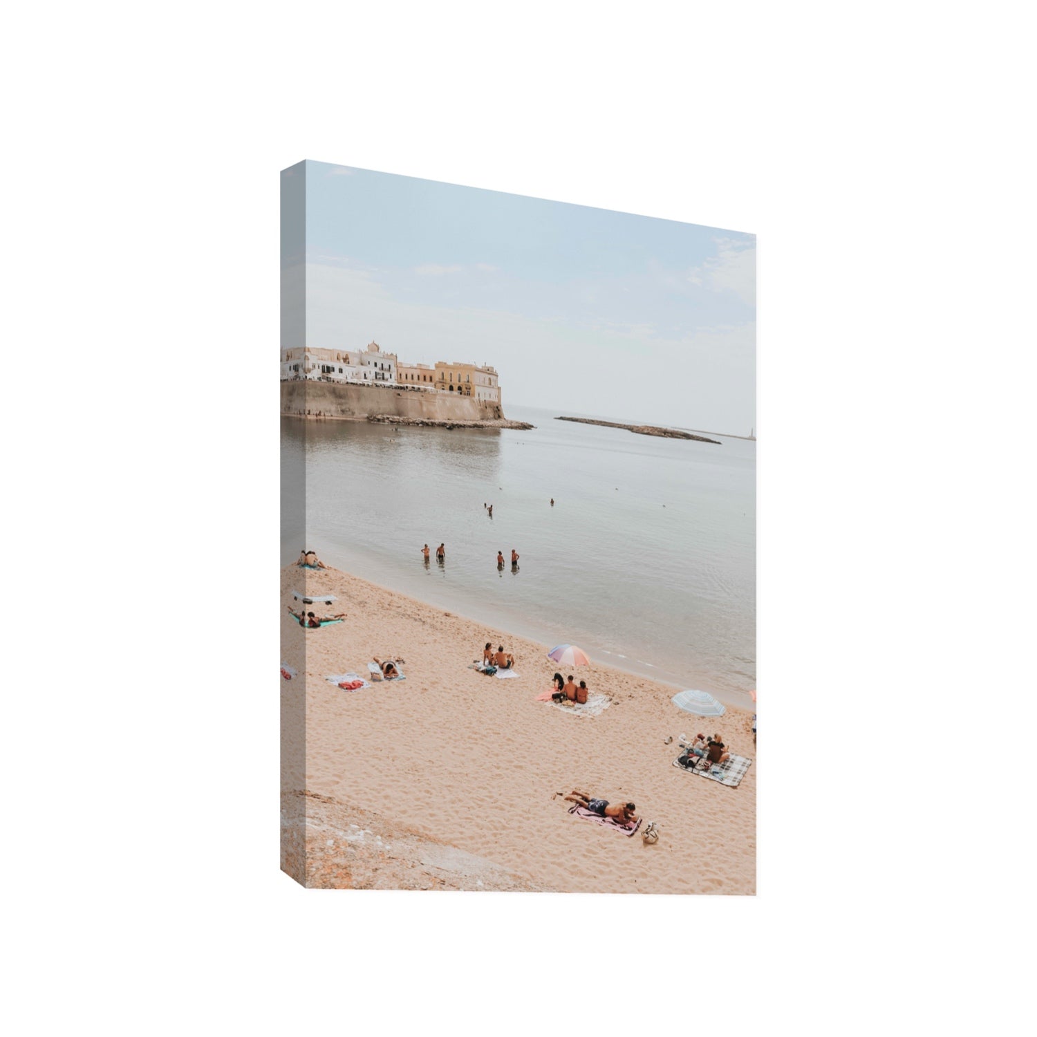 Spiaggia della Purita Puglia coastal art print Gallery stretched canvas print