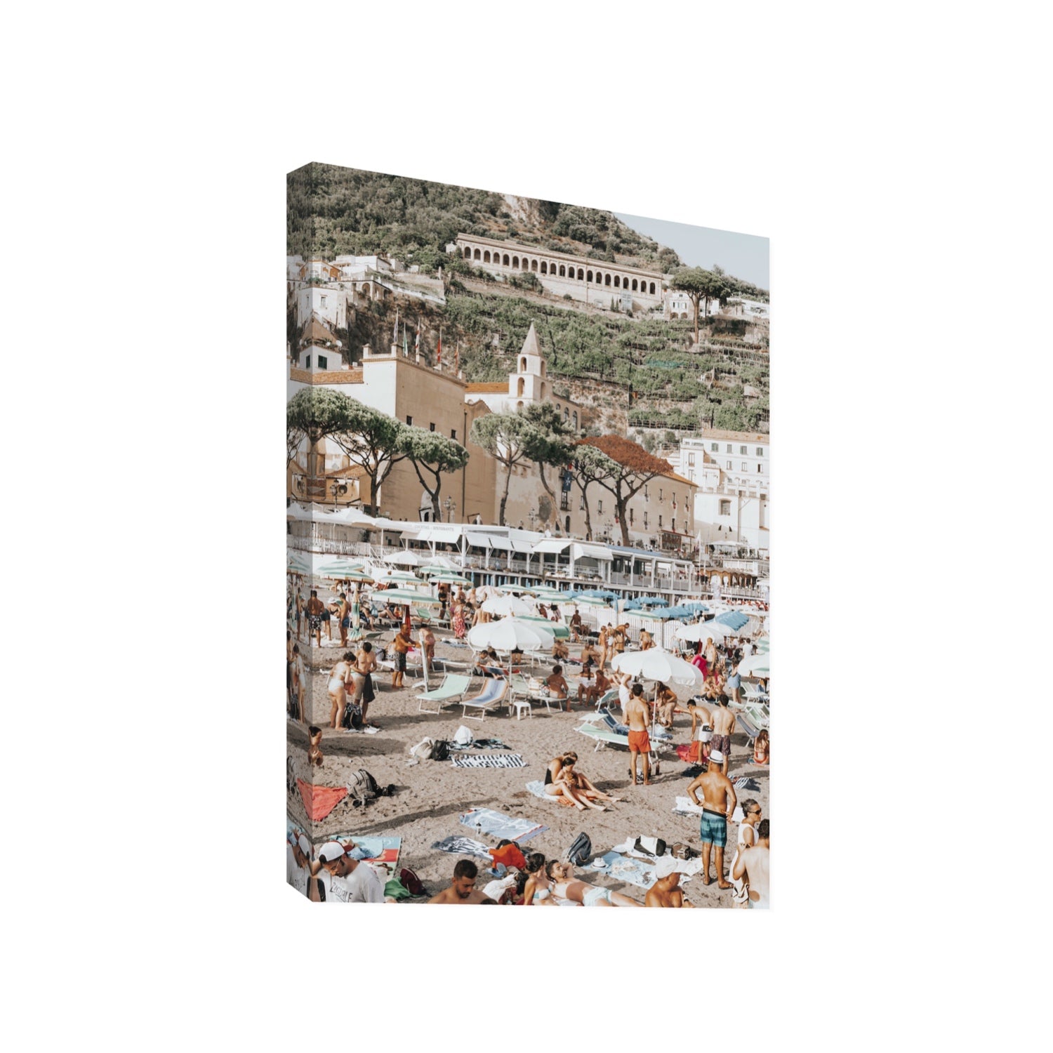 Festa In Spiaggia Amalfi coastal wall art Gallery stretched canvas print