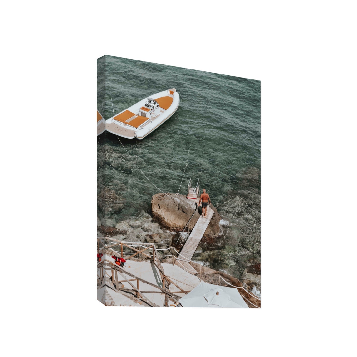 Secret Cove Tuscany coastal Italian wall art Gallery stretched canvas print