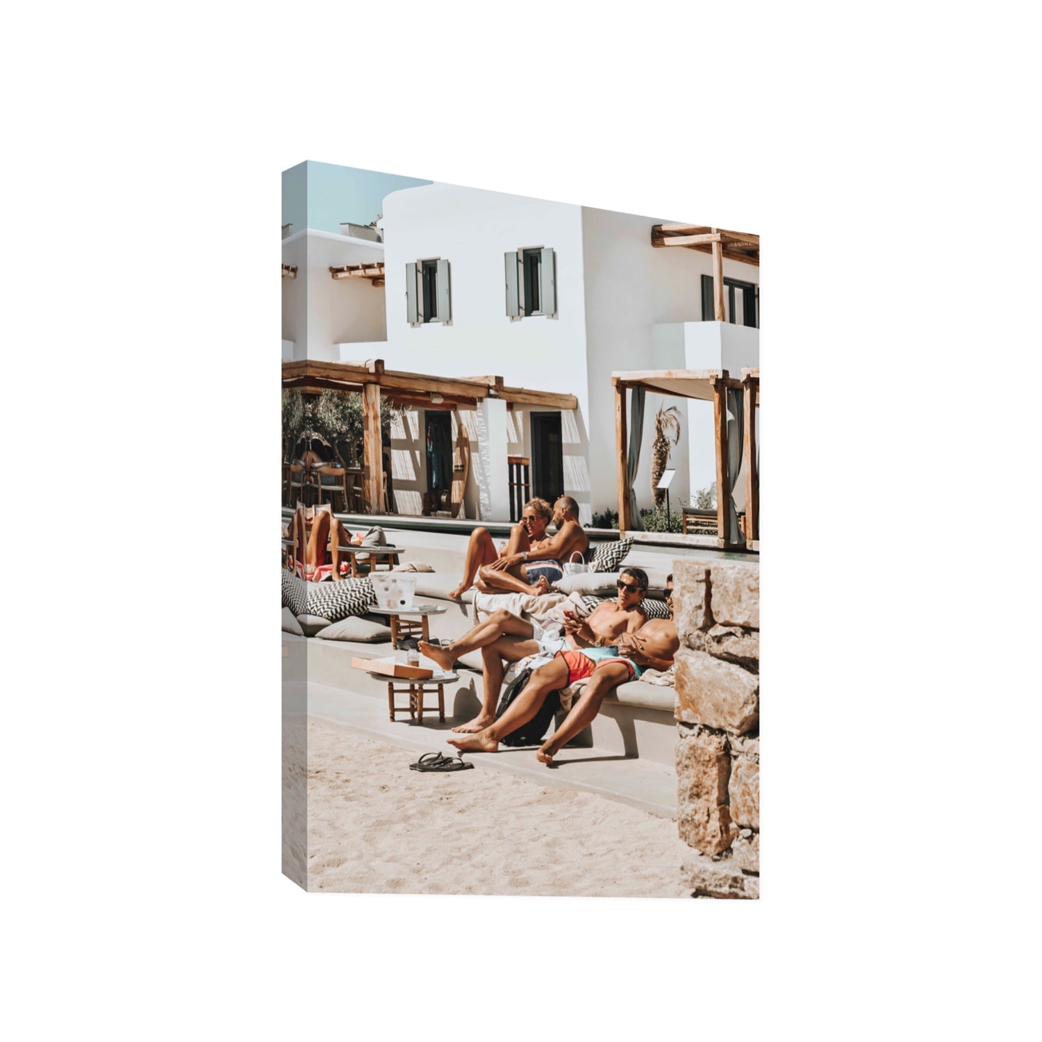 Style That Sizzles Mykonos Greek island wall art Gallery stretched canvas print