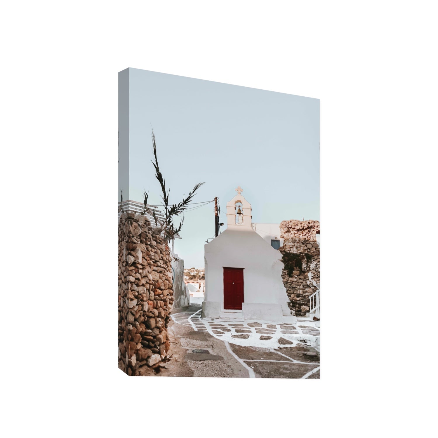 Little Chapel Mykonos Greek island wall art Gallery stretched canvas print