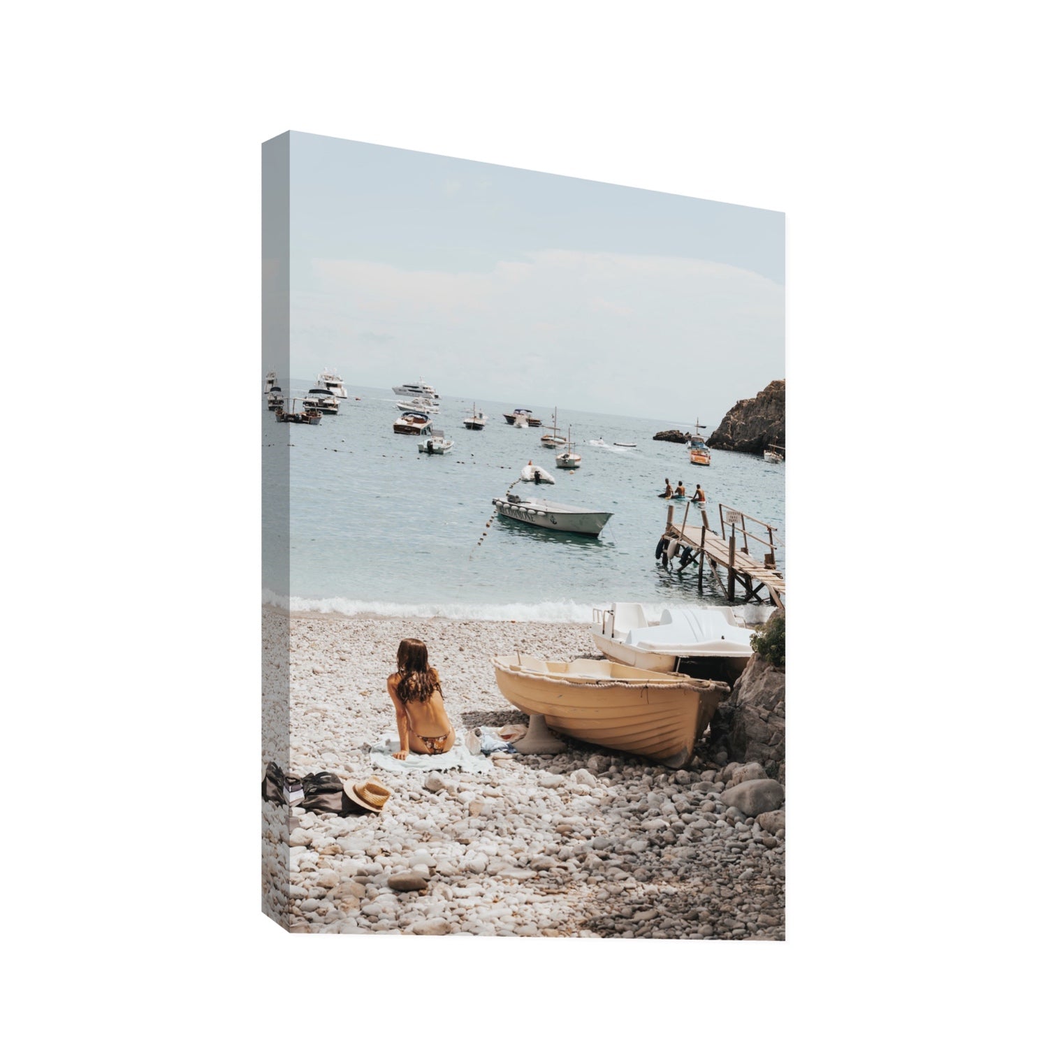 Solo Sojourn Nerano wall art Statement stretched canvas print