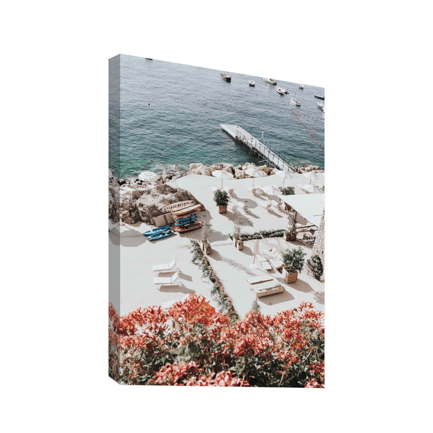 A Work of Art Amalfi coastal wall art Statement stretched canvas print