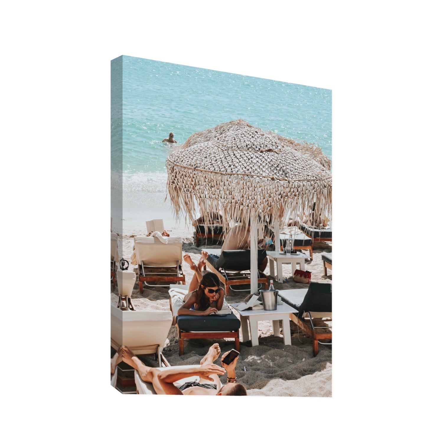 In The Zone Mykonos Greek island wall art Statement stretched canvas print