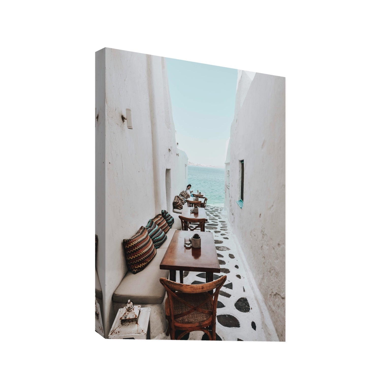 Trip Down Memory Lane fine art print, Mykonos, Greece, Statement, Stretched Canvas