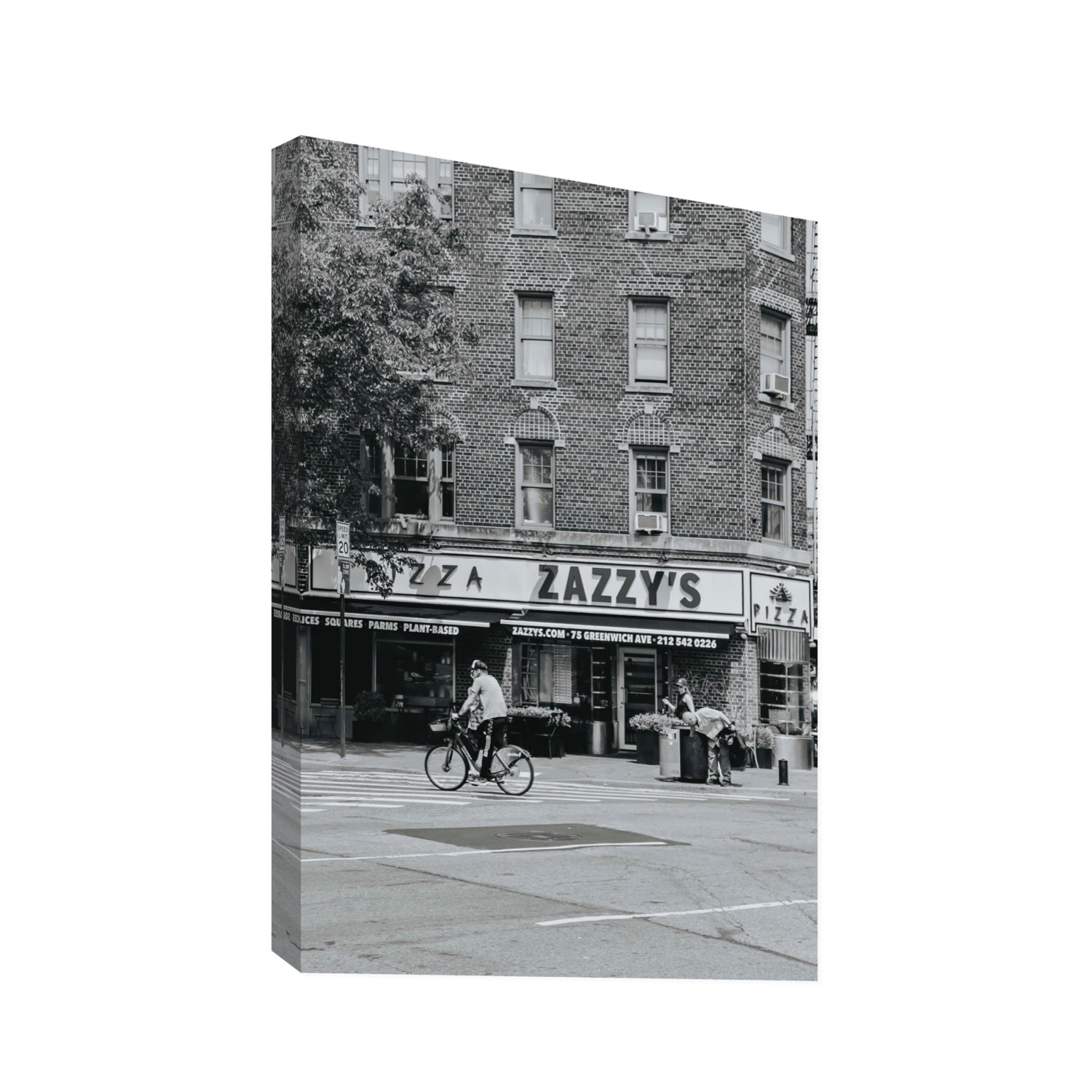 Zazzy's New York NYC Black & White wall art Statement stretched canvas print