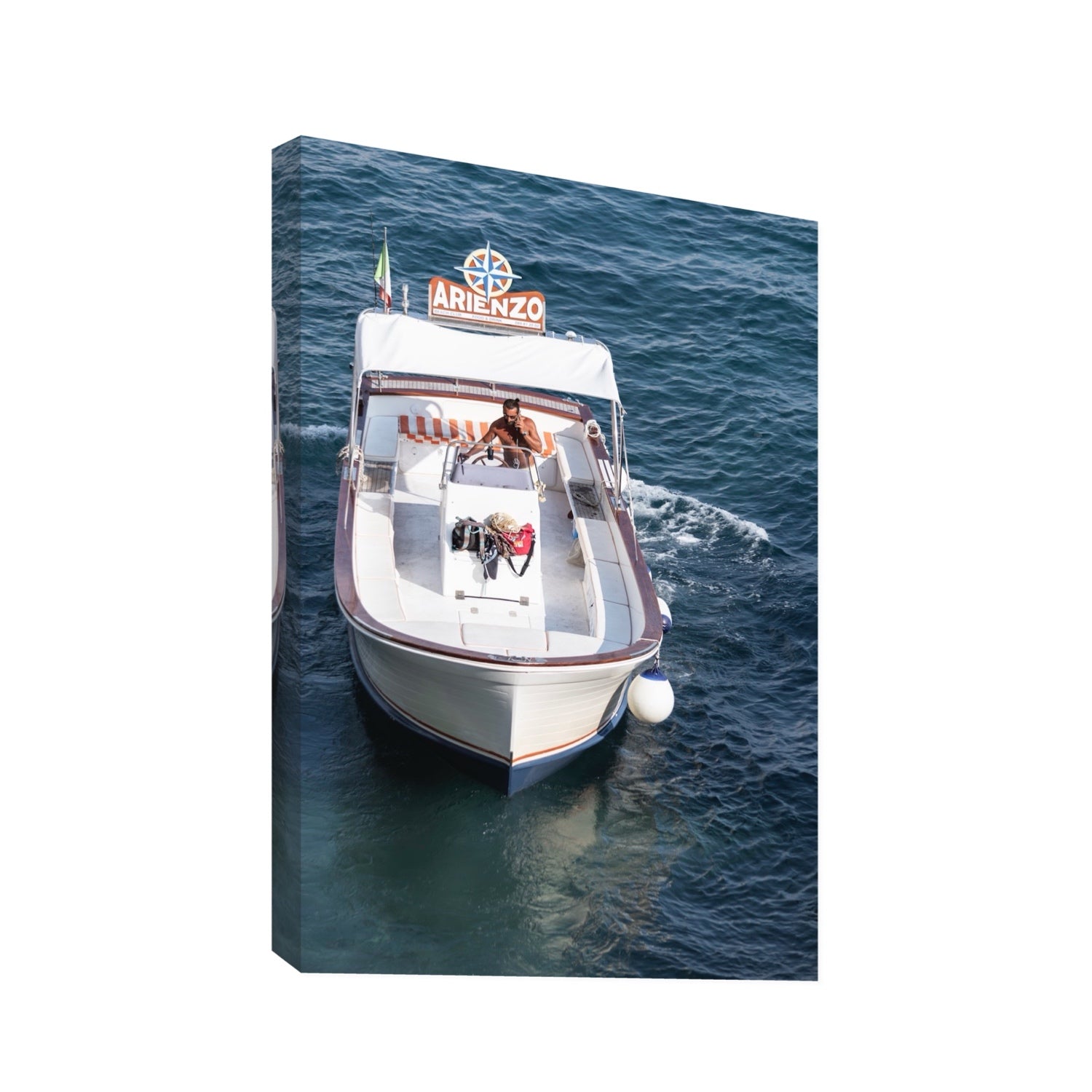 Pilota di Motoscafo fine art print, Positano, Italy, Statement, Stretched Canvas