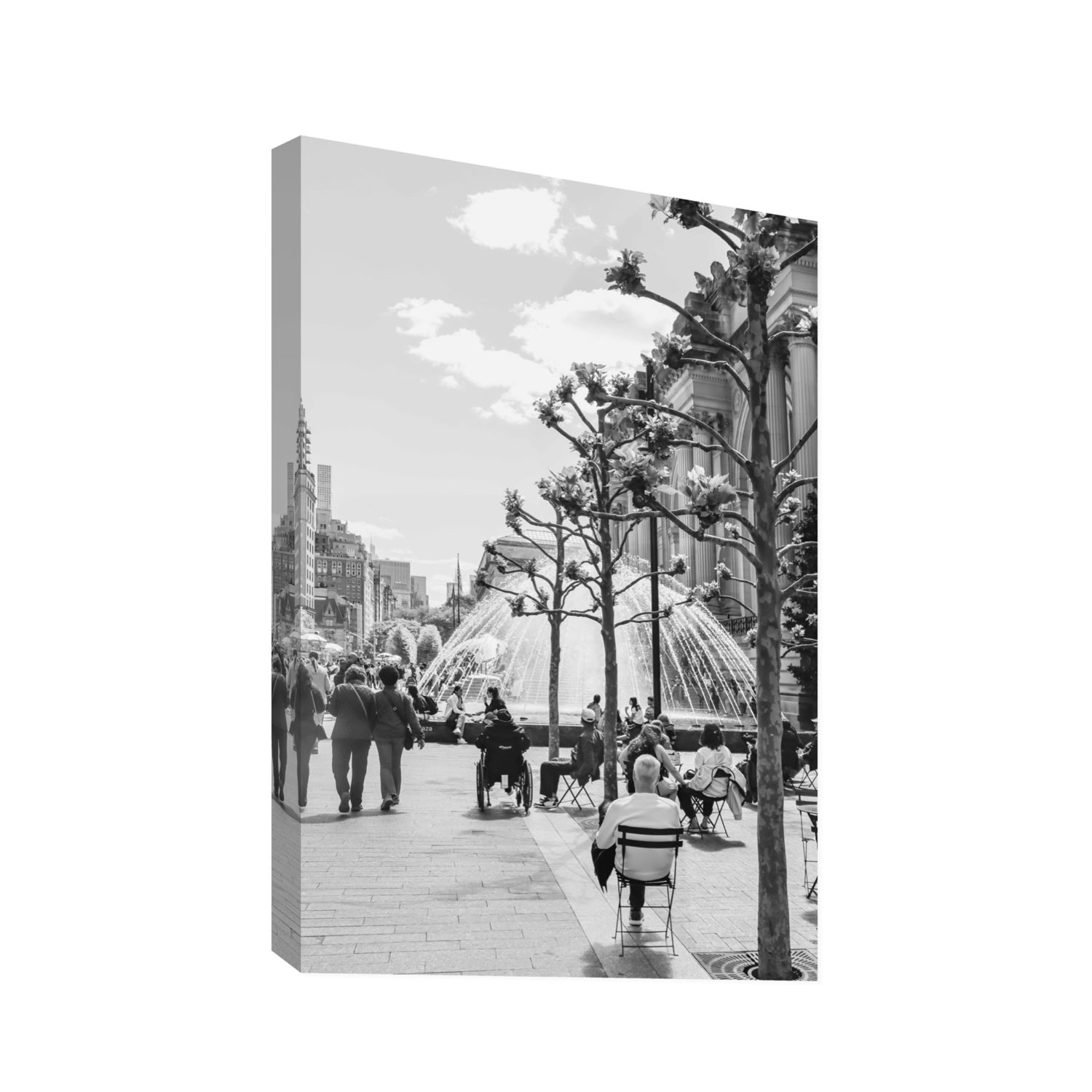 Luminary Noir New York NYC Black & White wall art Statement stretched canvas print