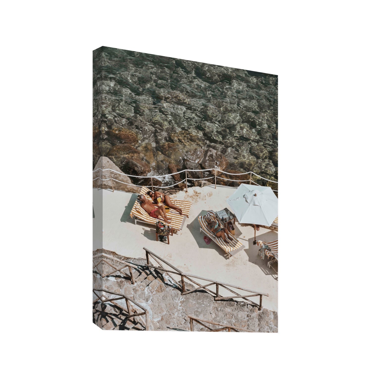 Lounge Lizards Tuscany Italian decor wall art Statement stretched canvas print
