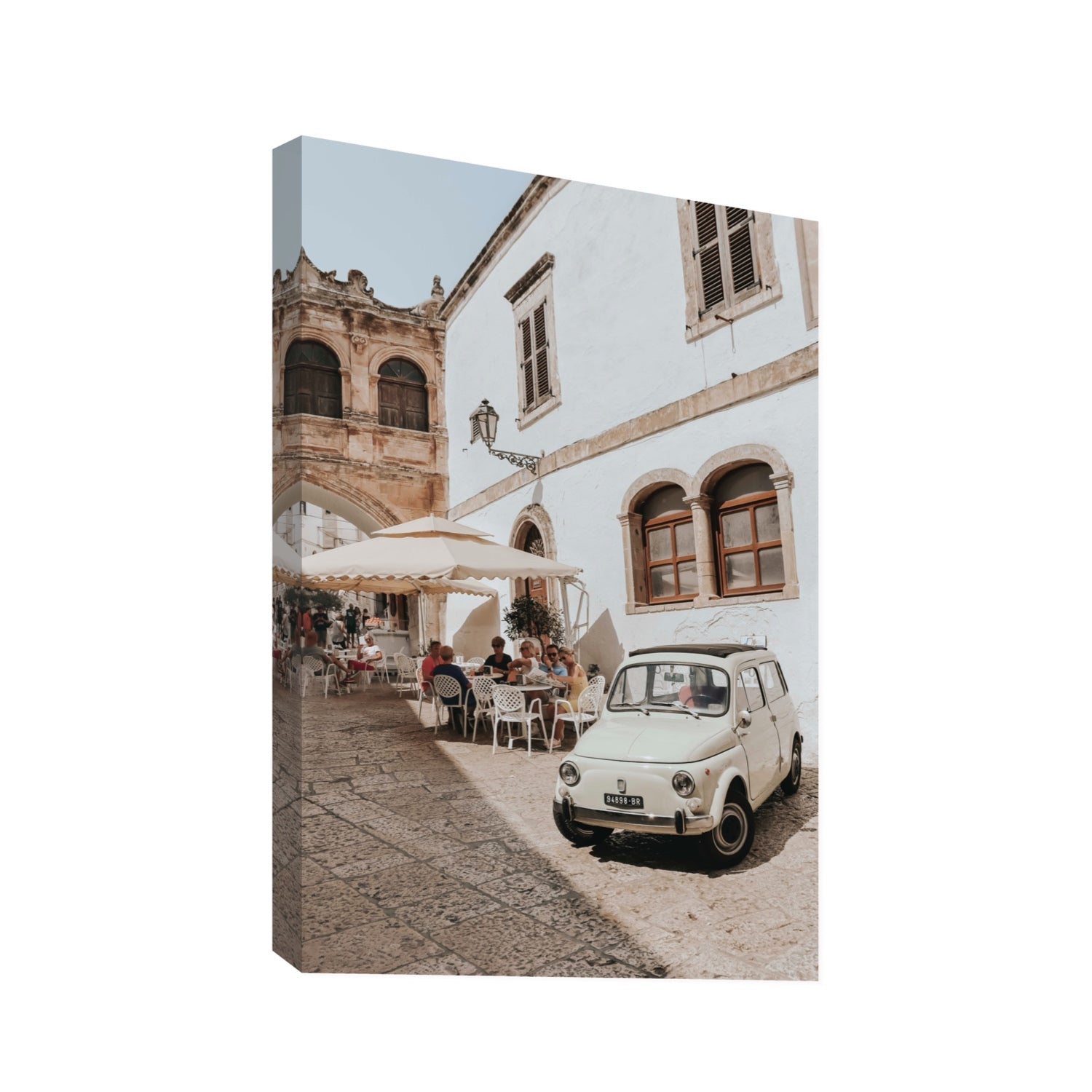 Piazza di Ostuni Puglia Italian wall art Statement stretched canvas print