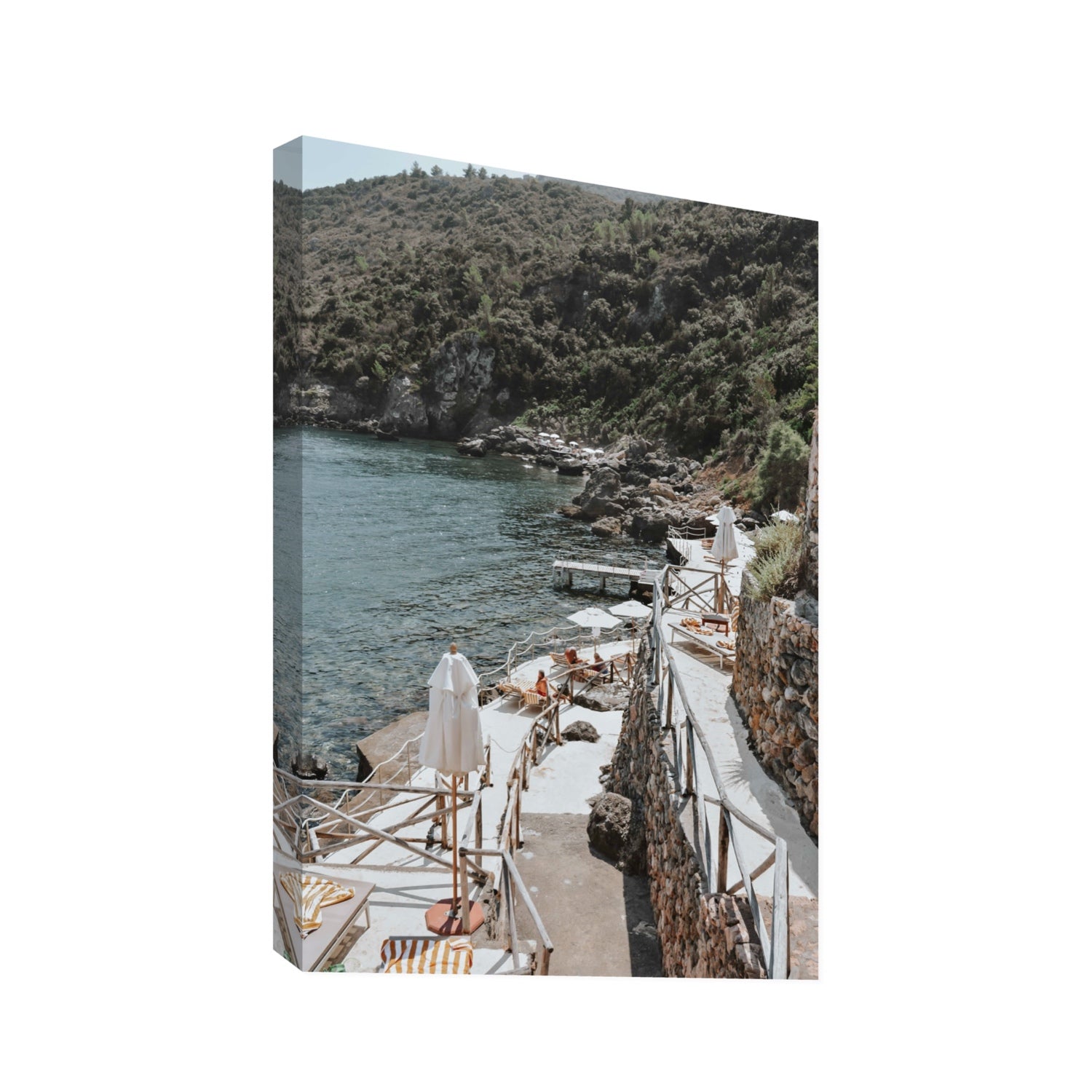 L'Estate Tuscany coastal Italian wall art Statement stretched canvas print