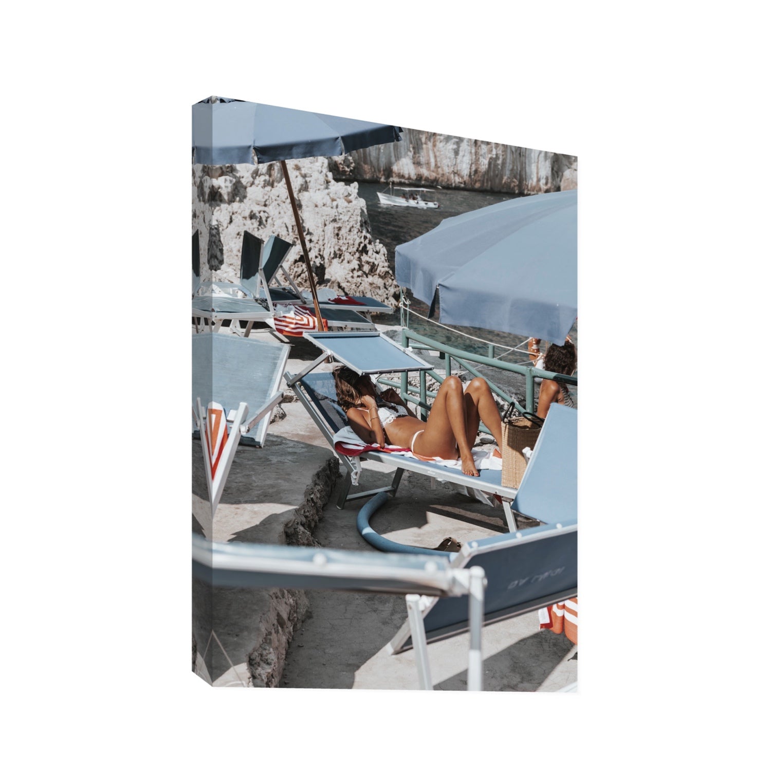 Beach Babe fine art print, Capri, Italy, Statement, Stretched Canvas