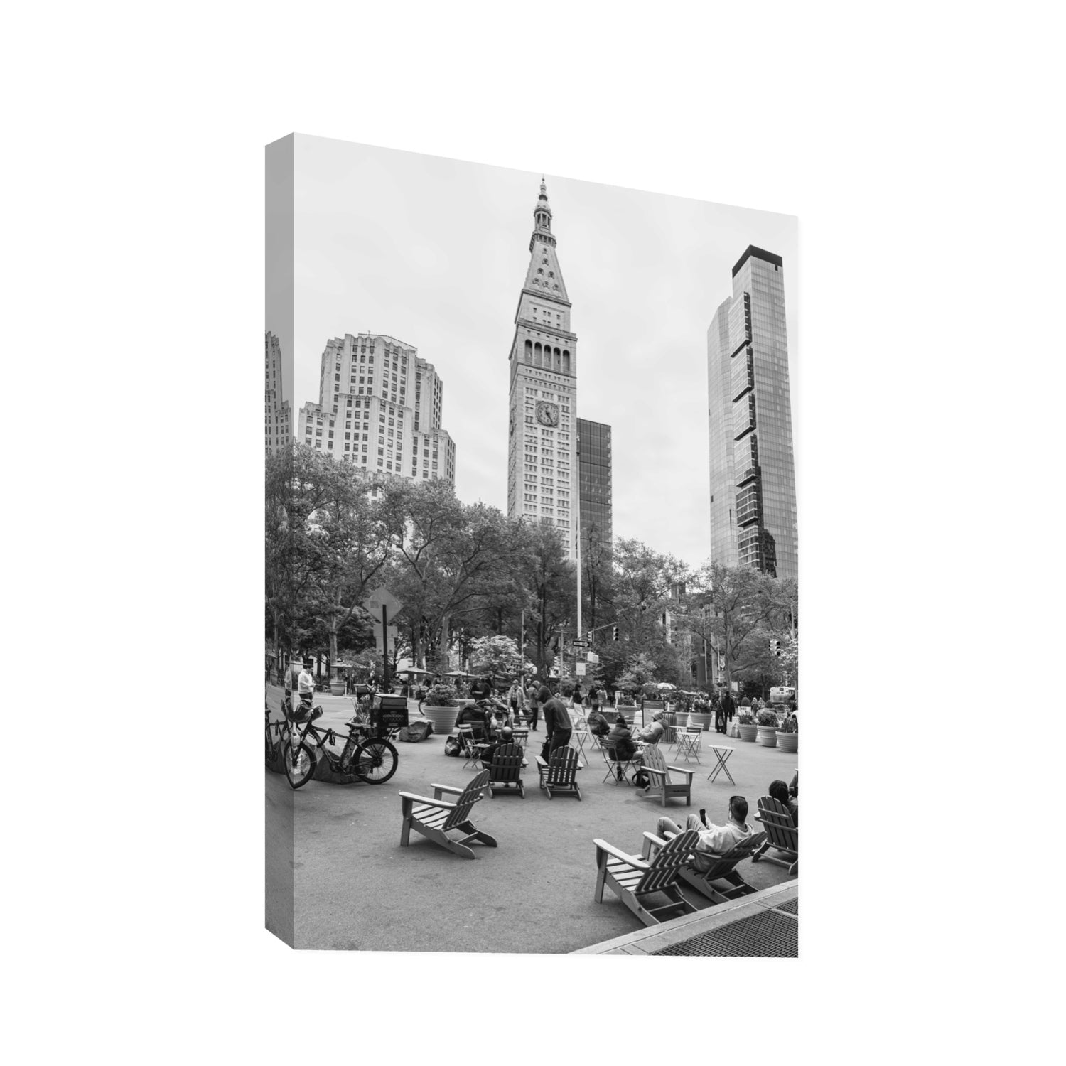 Timeless New York New York NYC Black & White wall art Statement stretched canvas print