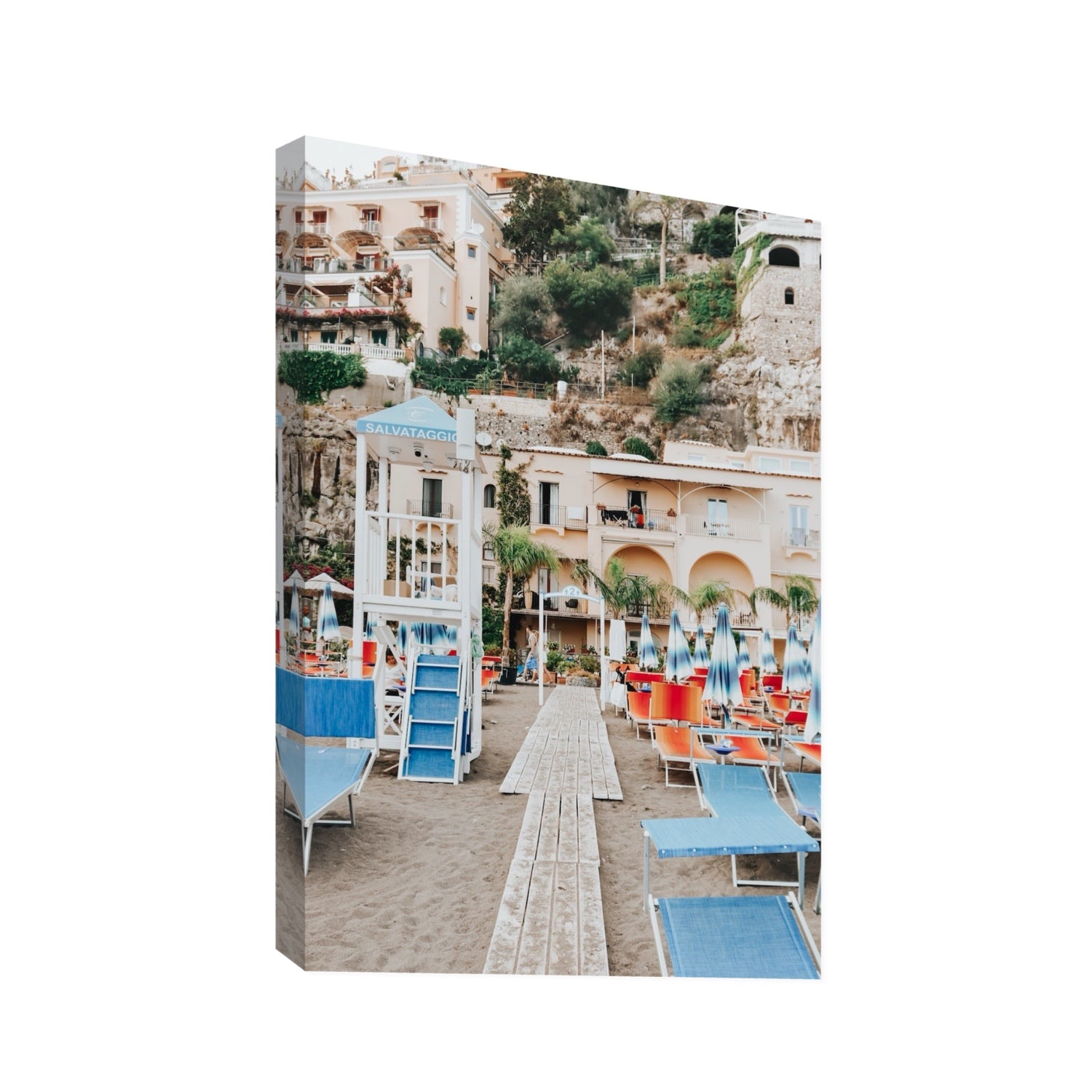 Torre Di Salvataggio fine art print, Positano, Italy, Statement, Stretched Canvas