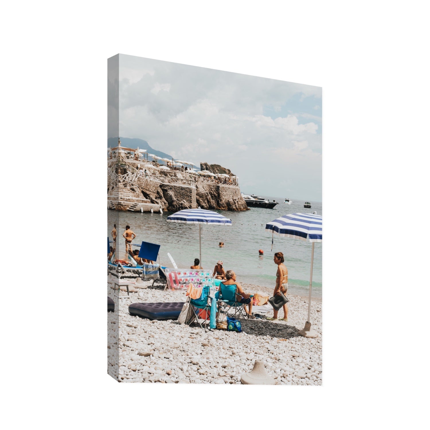 Couple Goals Nerano Amalfi Coast coastal wall art Statement stretched canvas print
