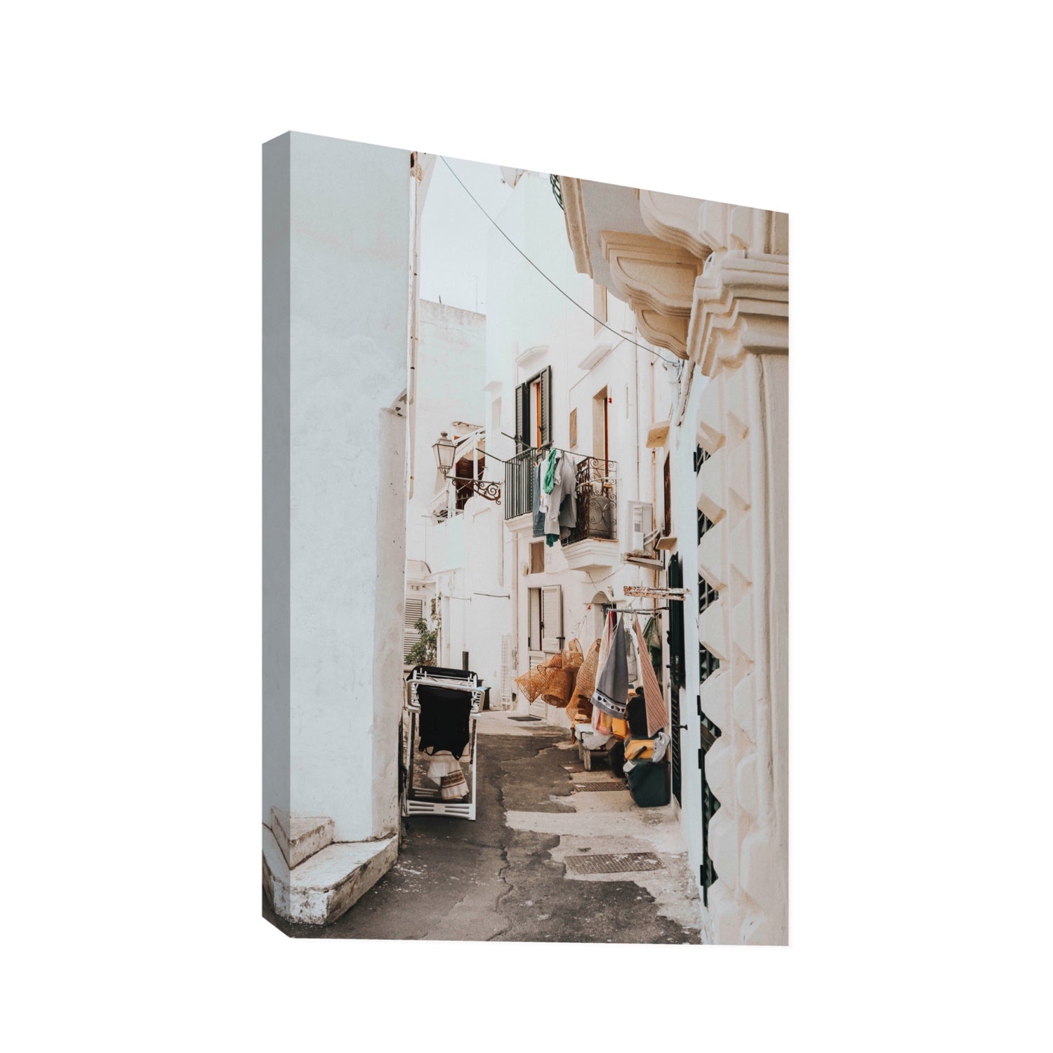 Hanging Harmony Puglia Italian wall art Statement stretched canvas print