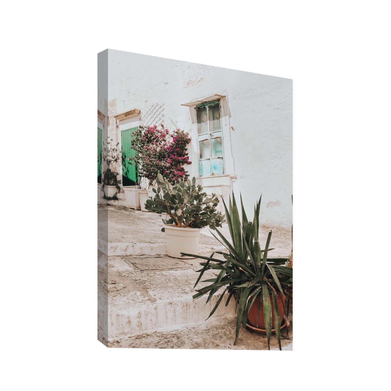 Giardino Segreto Puglia Ostuni wall art Statement stretched canvas print