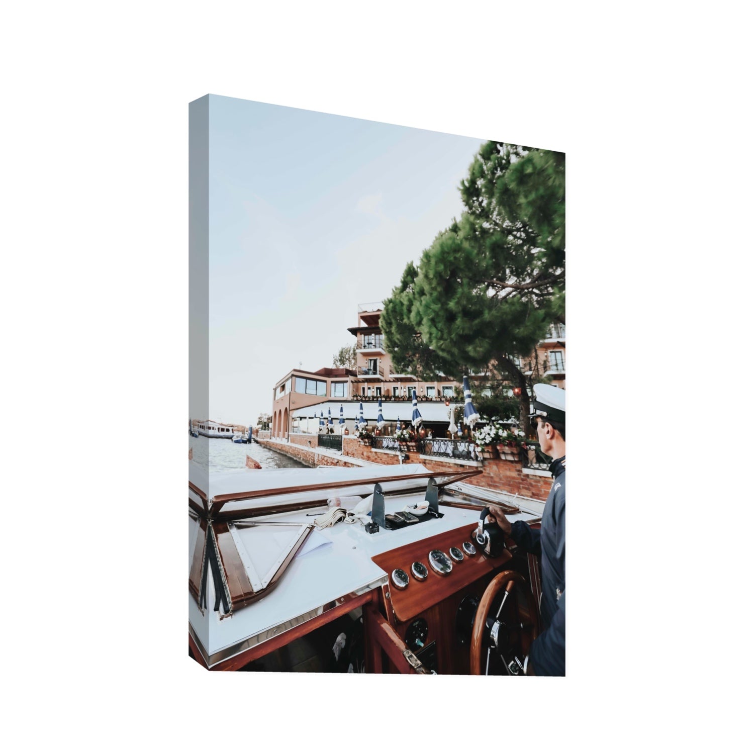 The Driver Venice Canal Italian wall art Statement stretched canvas print