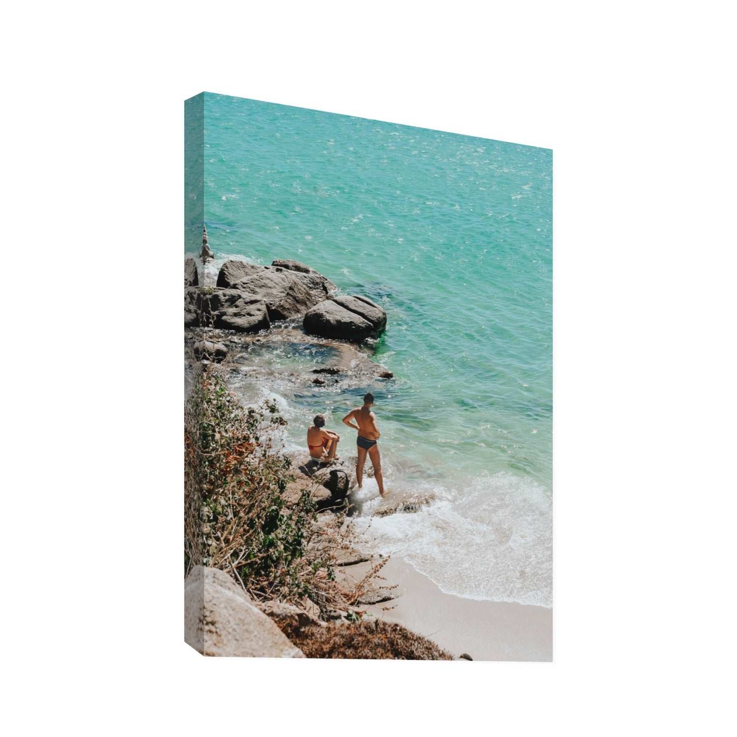Scene Stealers Mykonos Greek island wall art Statement stretched canvas print
