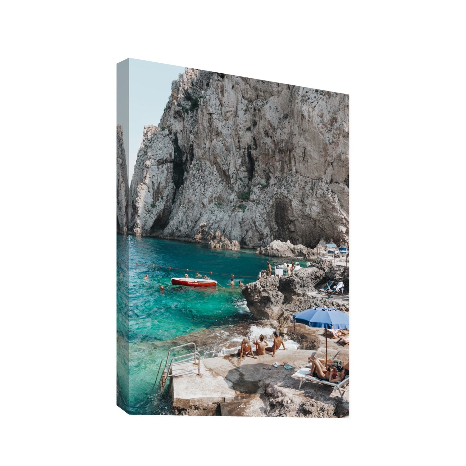 Tranquility fine art print, Capri, Italy, Statement, Stretched Canvas
