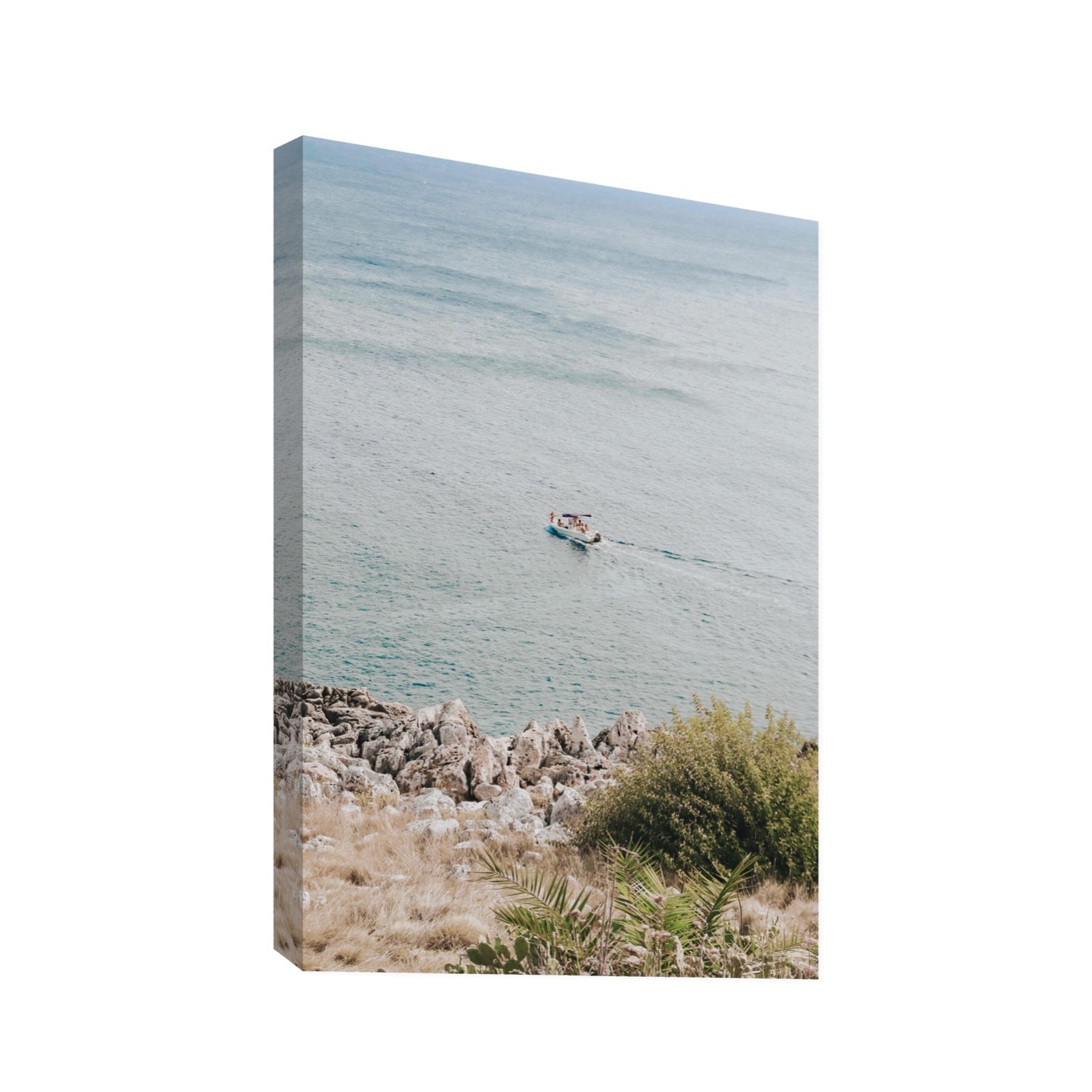 Puglian Departure Puglia coastal Italian wall art Statement stretched canvas print
