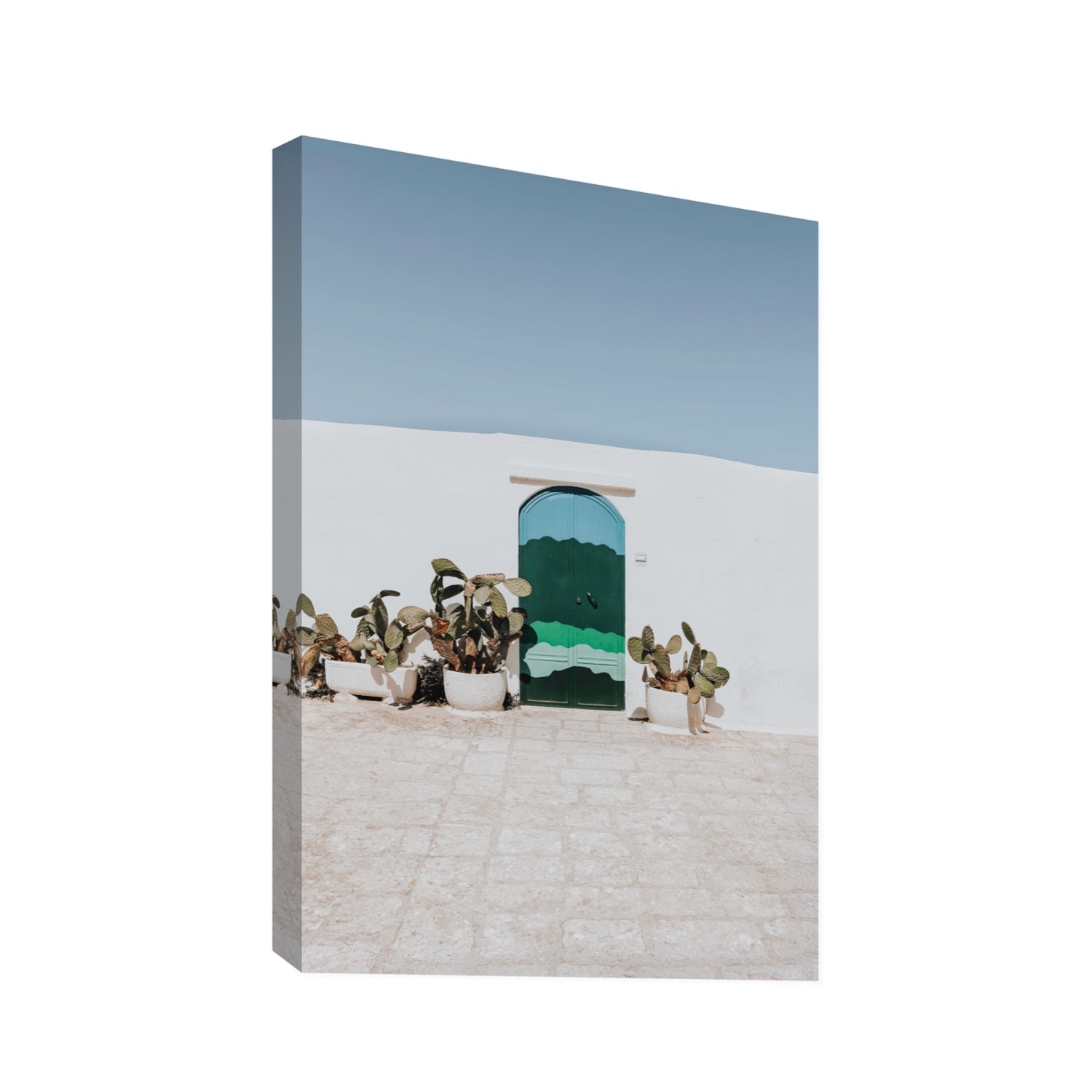 Imaginary Exit Puglia Mediterranean wall art Statement stretched canvas print